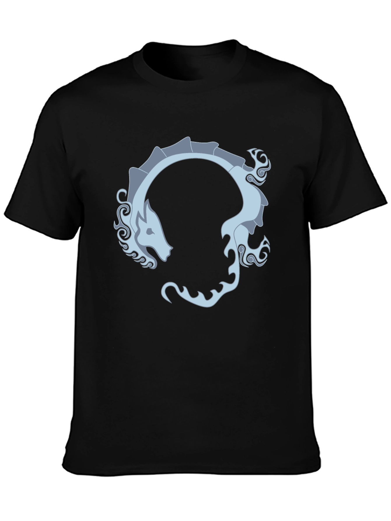 Black Dragon Circle Graphic Tee - Black Cotton view 3