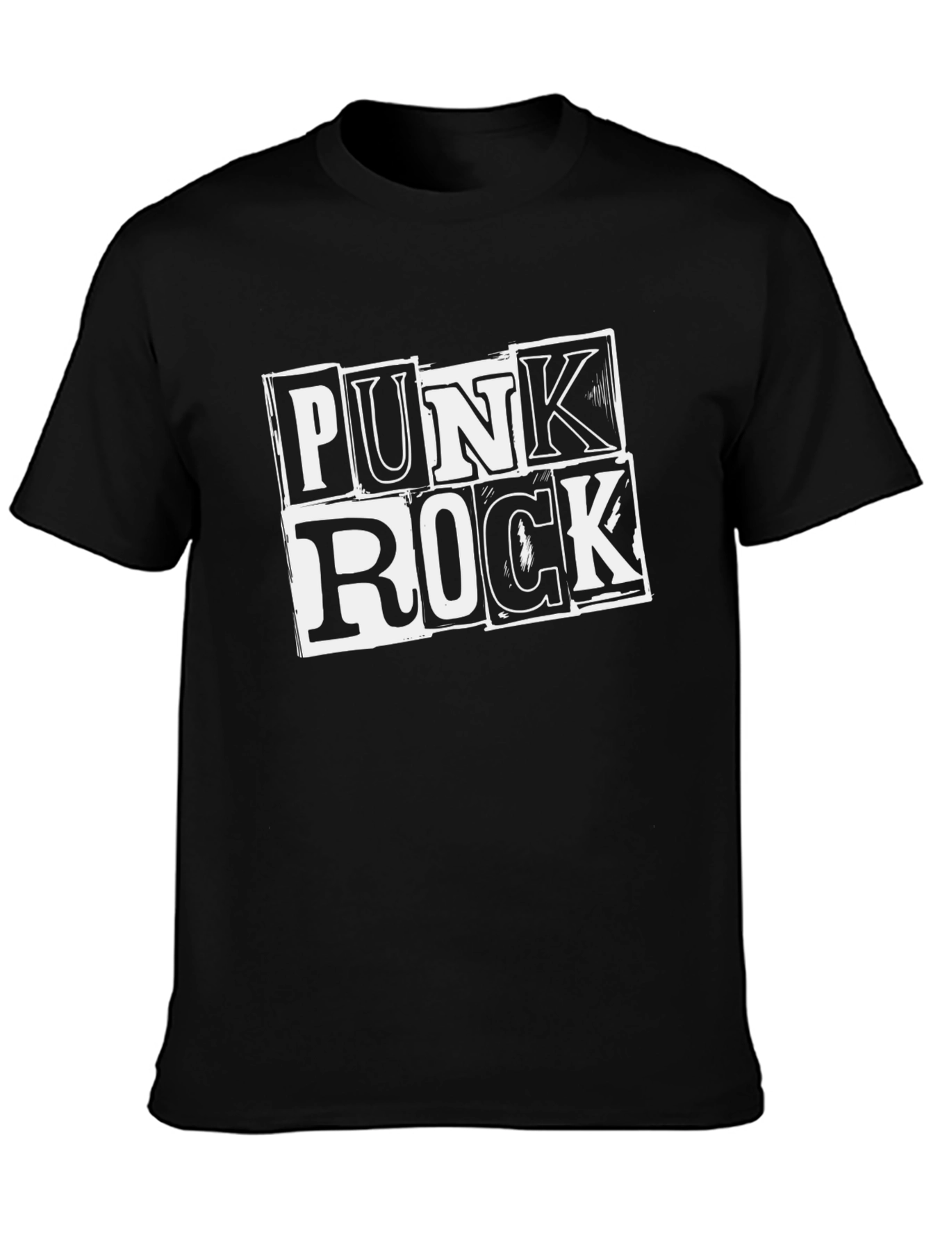 Black Punk Rock Graphic T-Shirt - Black view 3