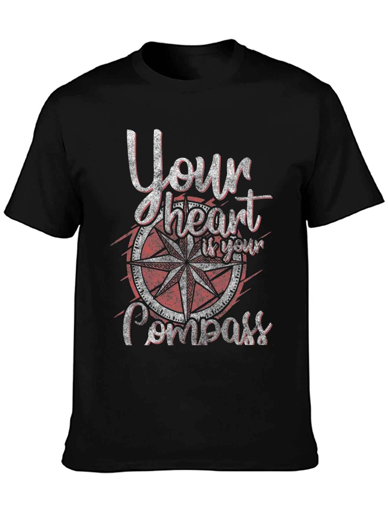 Black Your Heart Compass Graphic Tee view 3