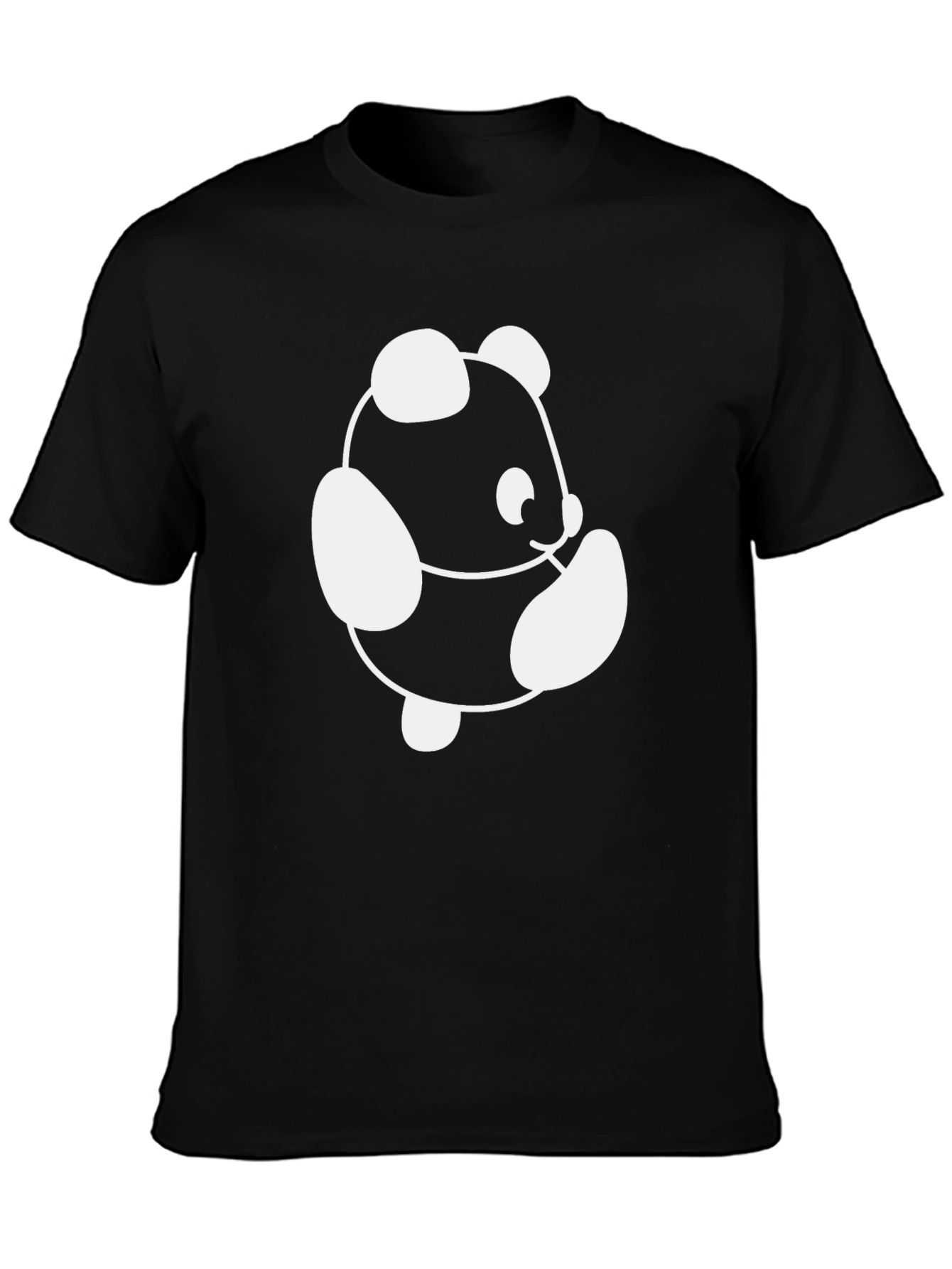 Black Panda Graphic Black T-Shirt view 3