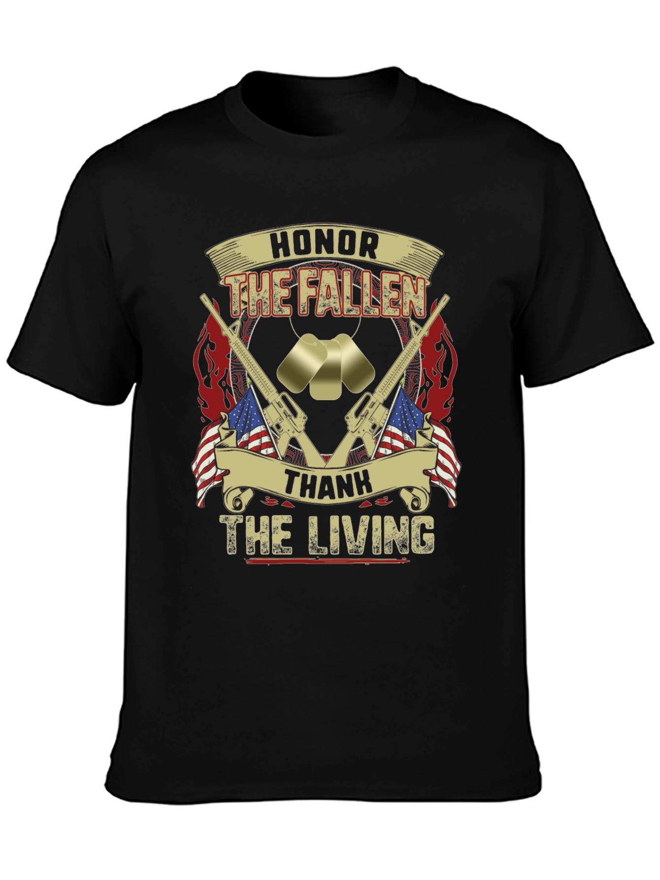 Honor The Fallen T-Shirt - Patriotic Memorial Design - 3