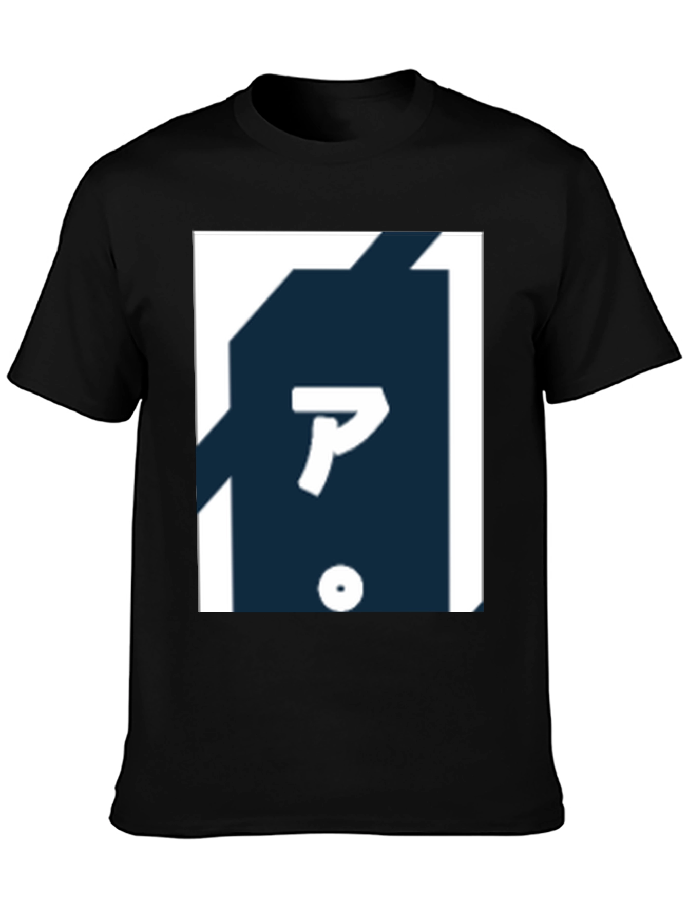 Black Graphic T-Shirt with Japanese Lettering view 3