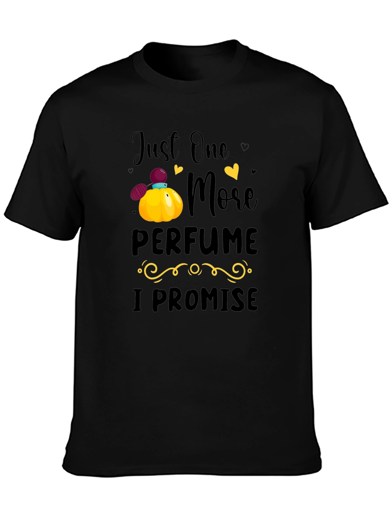 Black Just One More Perfume T-Shirt view 3