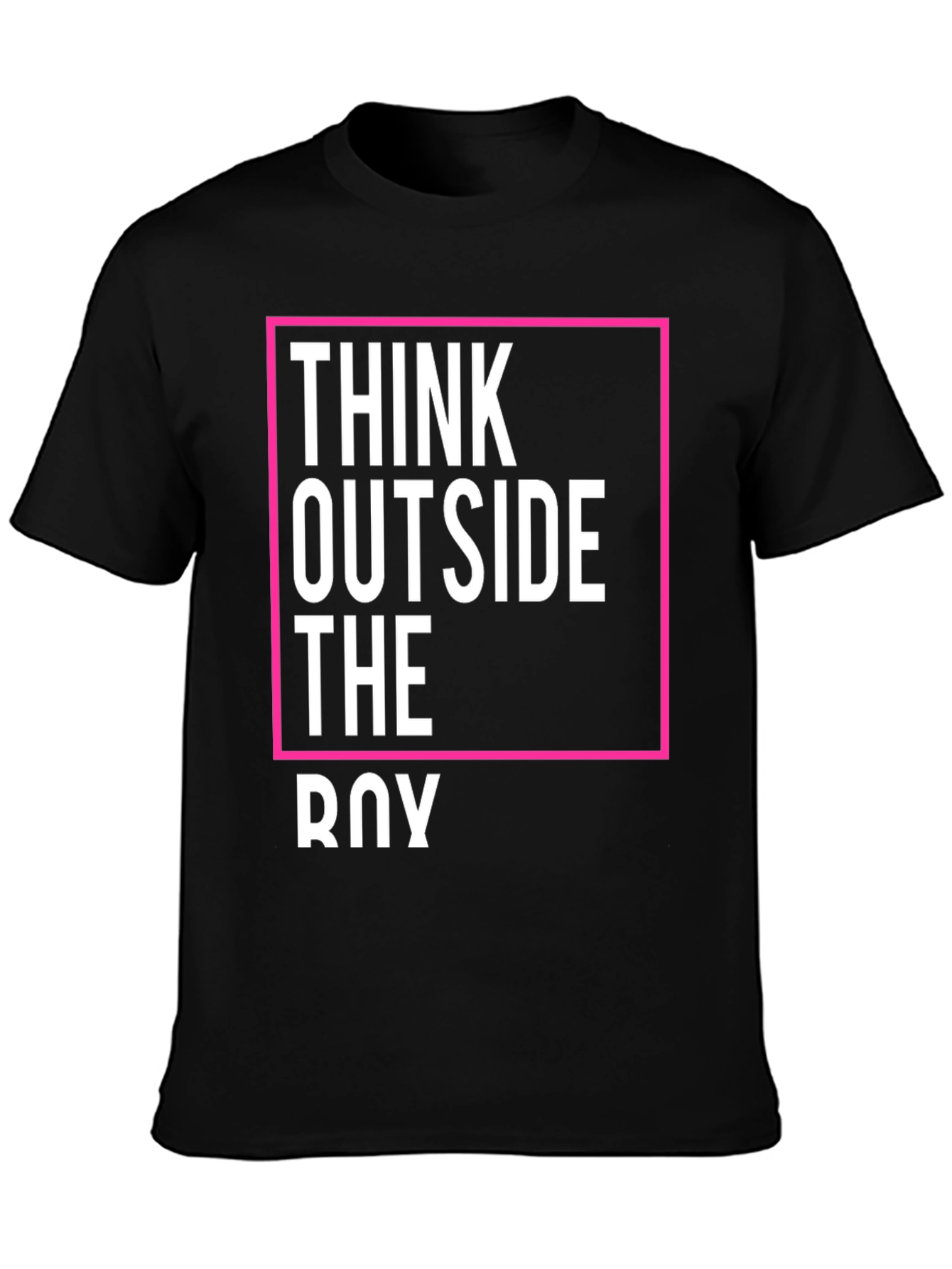 Black Think Outside the Box Graphic T-Shirt view 3