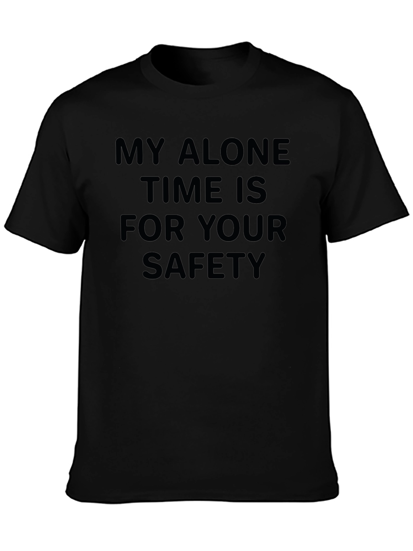 Black Alone Time Safety Graphic Tee view 3