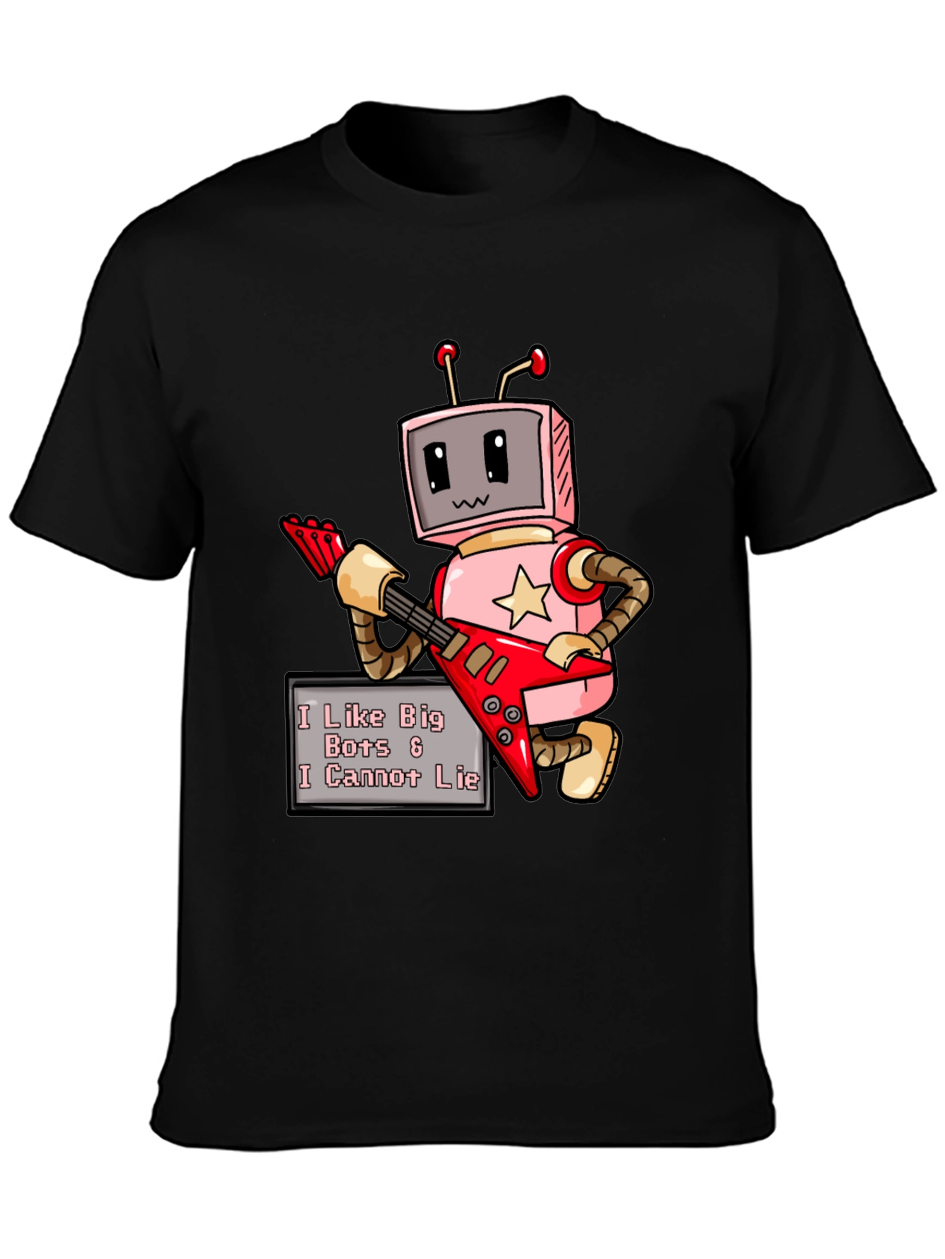 Black I Like Big Bots T-Shirt view 3