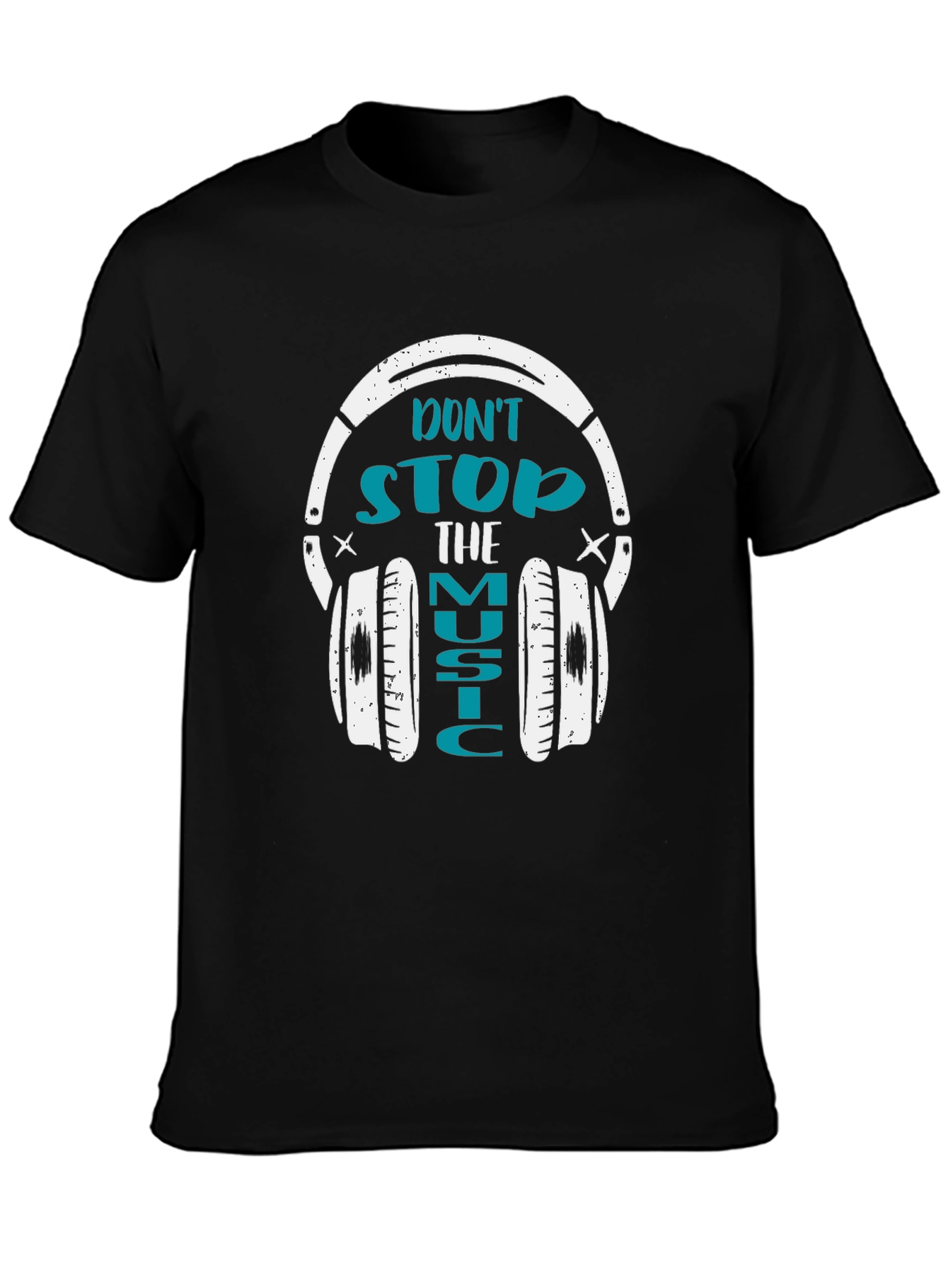 Black Don't Stop the Music Graphic T-Shirt view 3