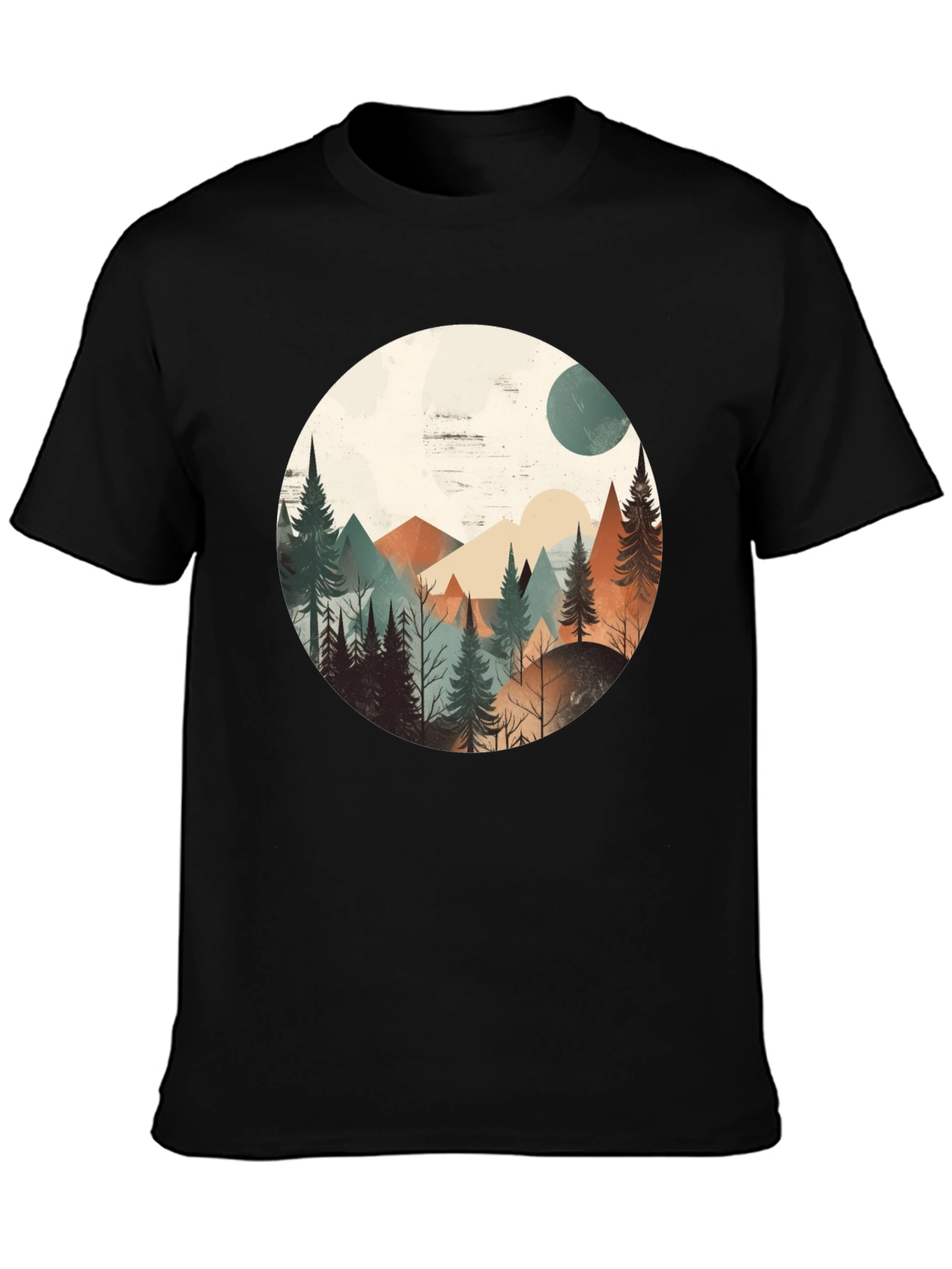 Black Mountainscape Graphic Tee - Unisex Comfort view 3