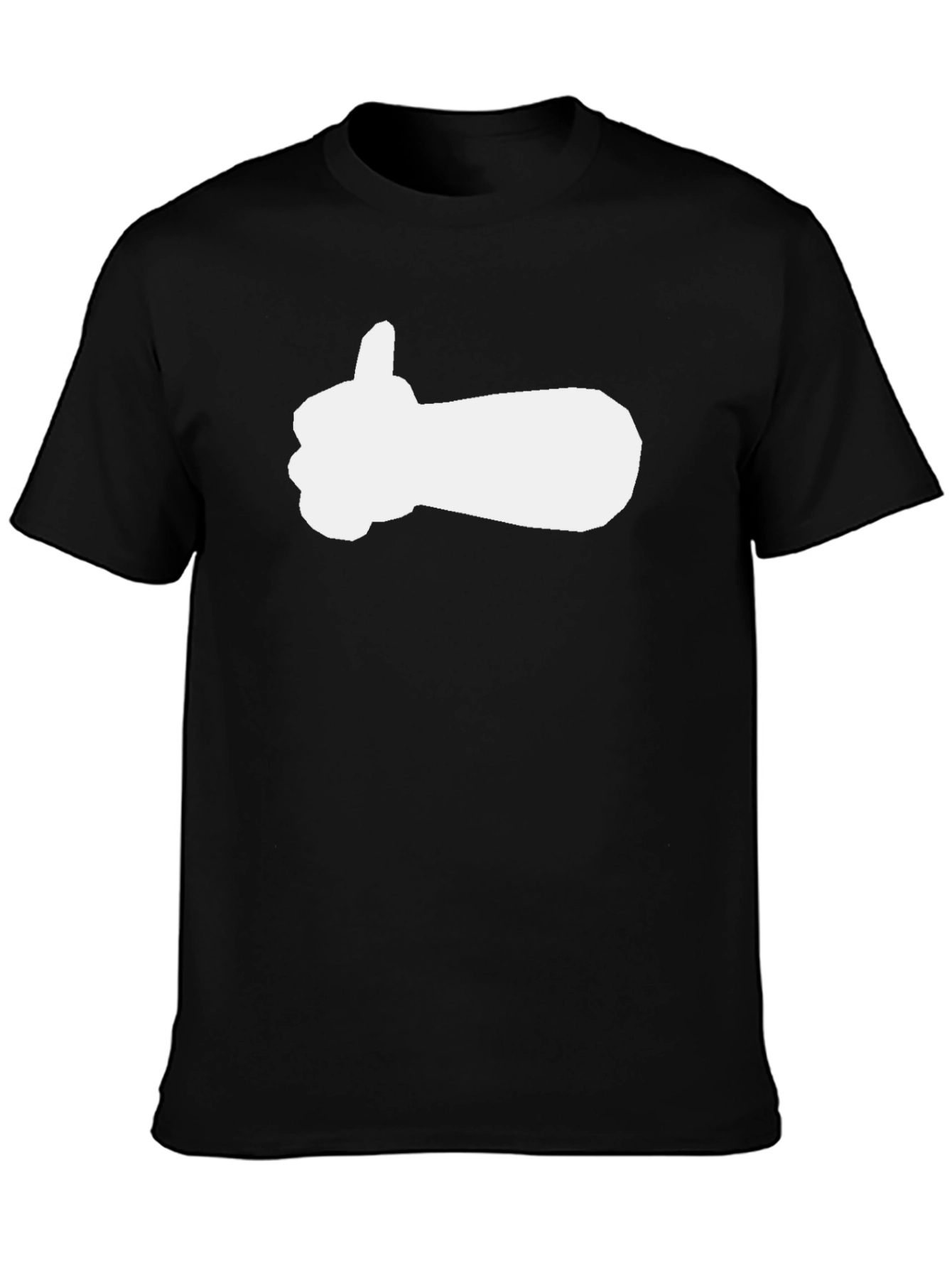 Black Thumbs Up Graphic Tee - Black Casual Shirt view 3