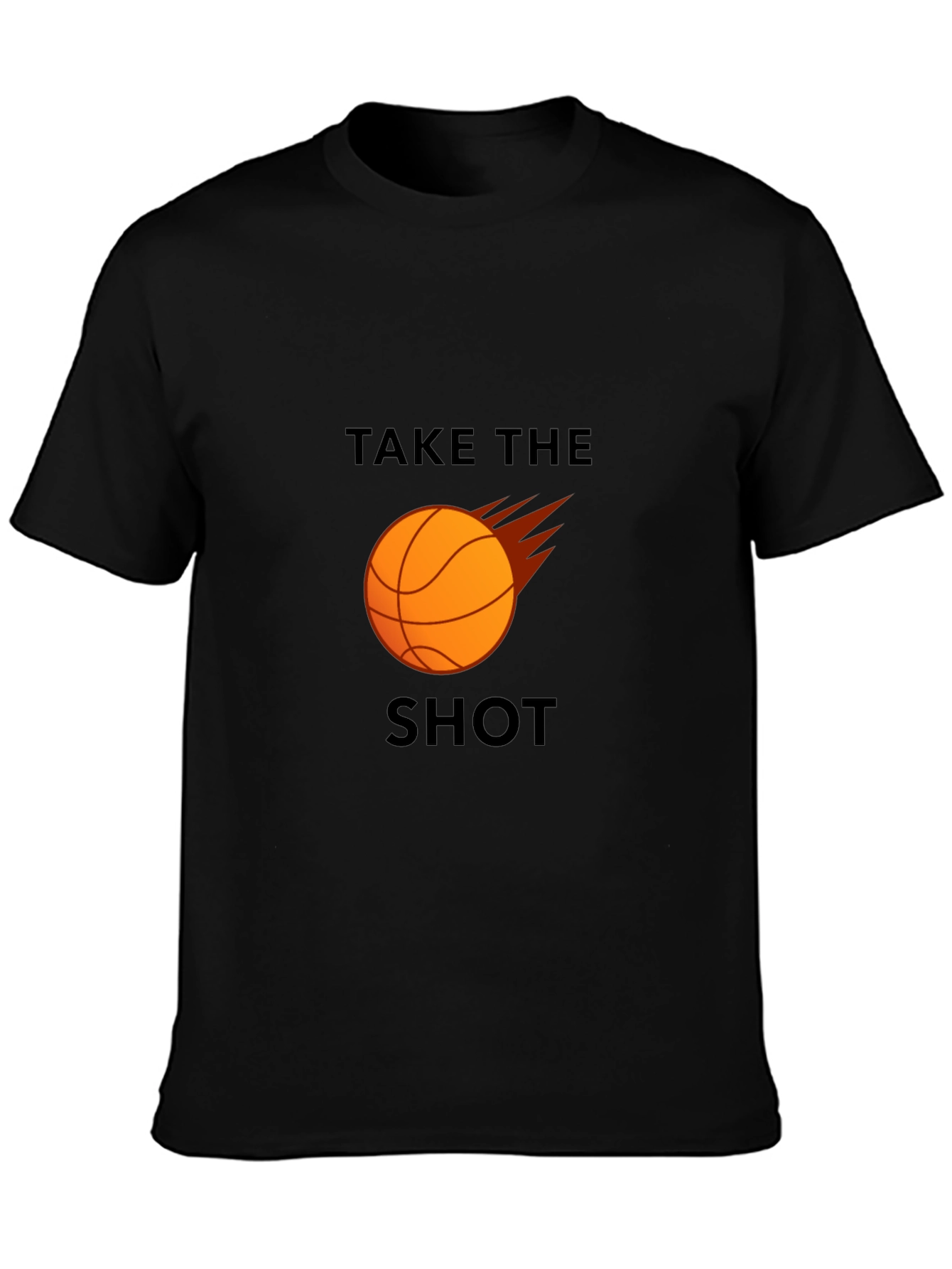 Black Basketball Take The Shot Graphic T-Shirt view 3