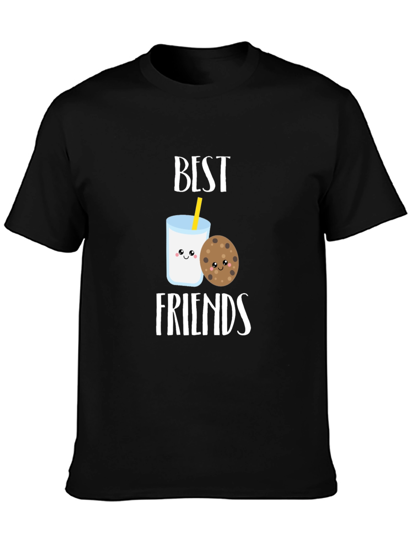 Black Best Friends Cookie & Milk Graphic Tee view 3