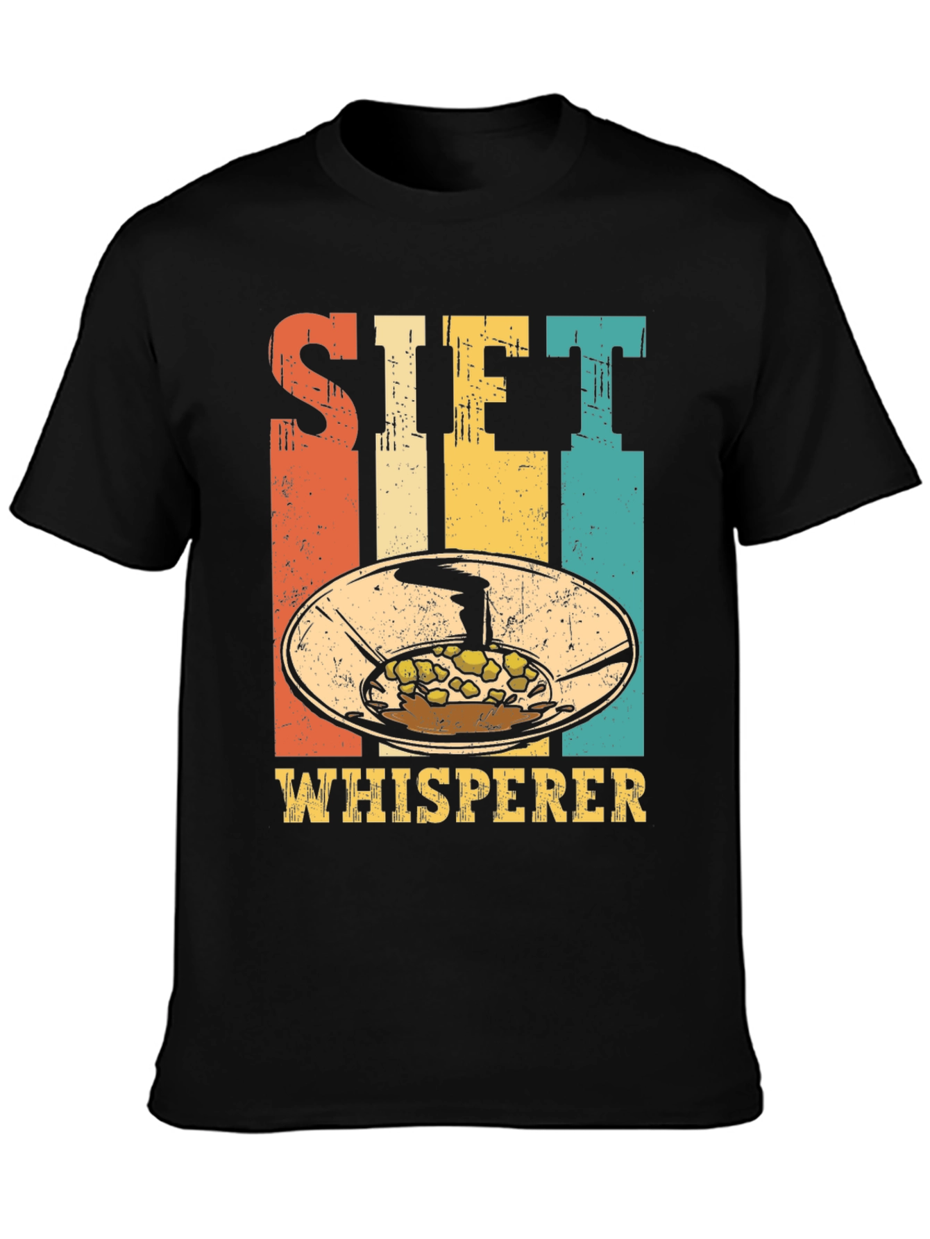 Black Sift Whisperer Retro T-Shirt - Baking Lover's Tee view 3
