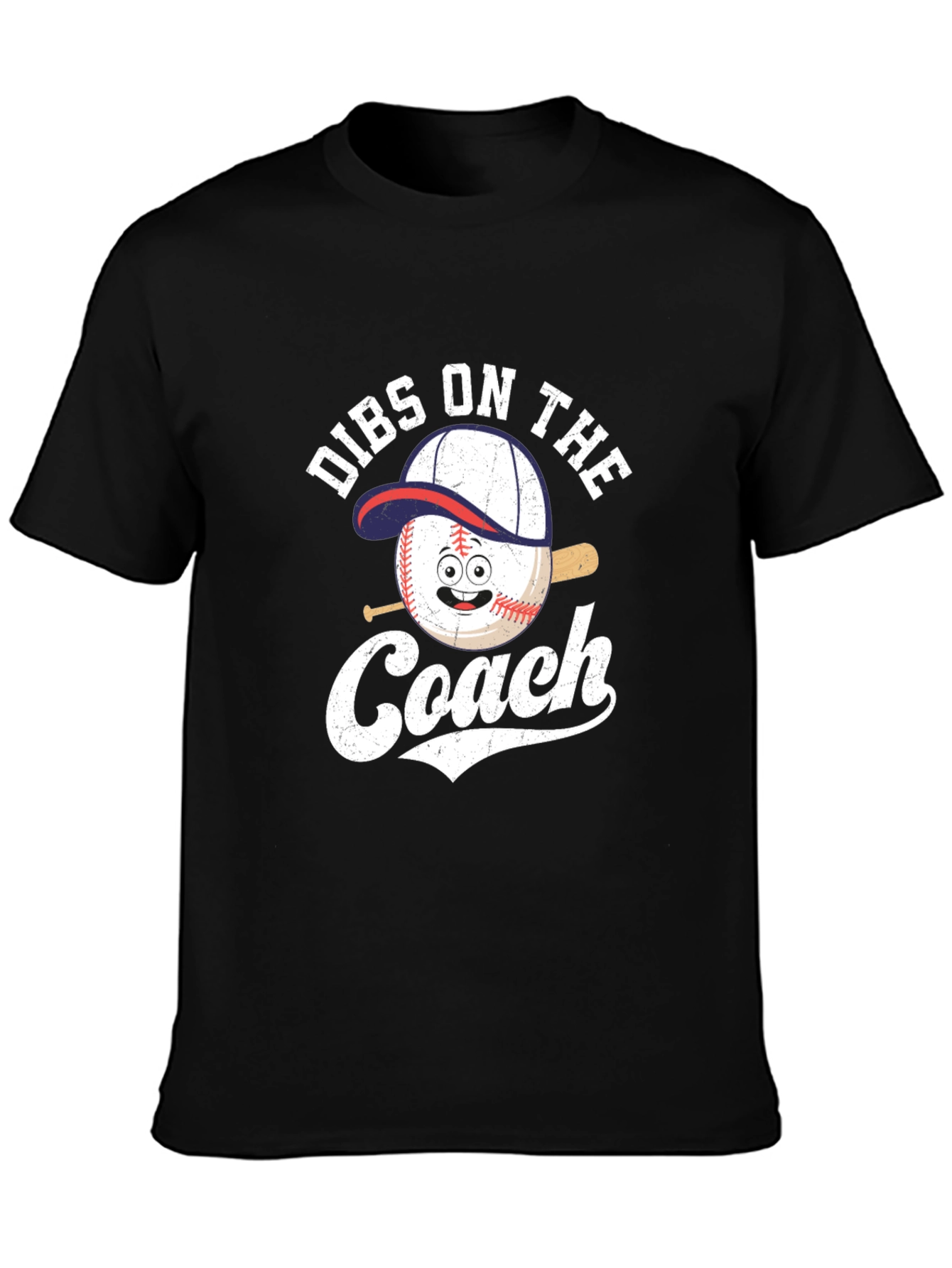 Black Dibs On The Coach Baseball T-Shirt view 3