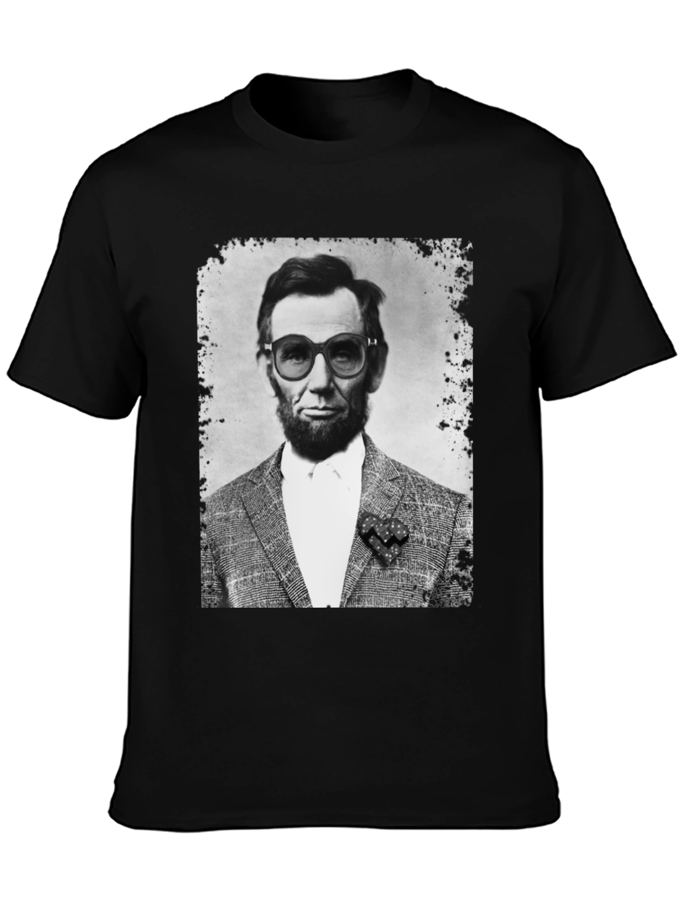 Black Abraham Lincoln in Shades T-Shirt view 3