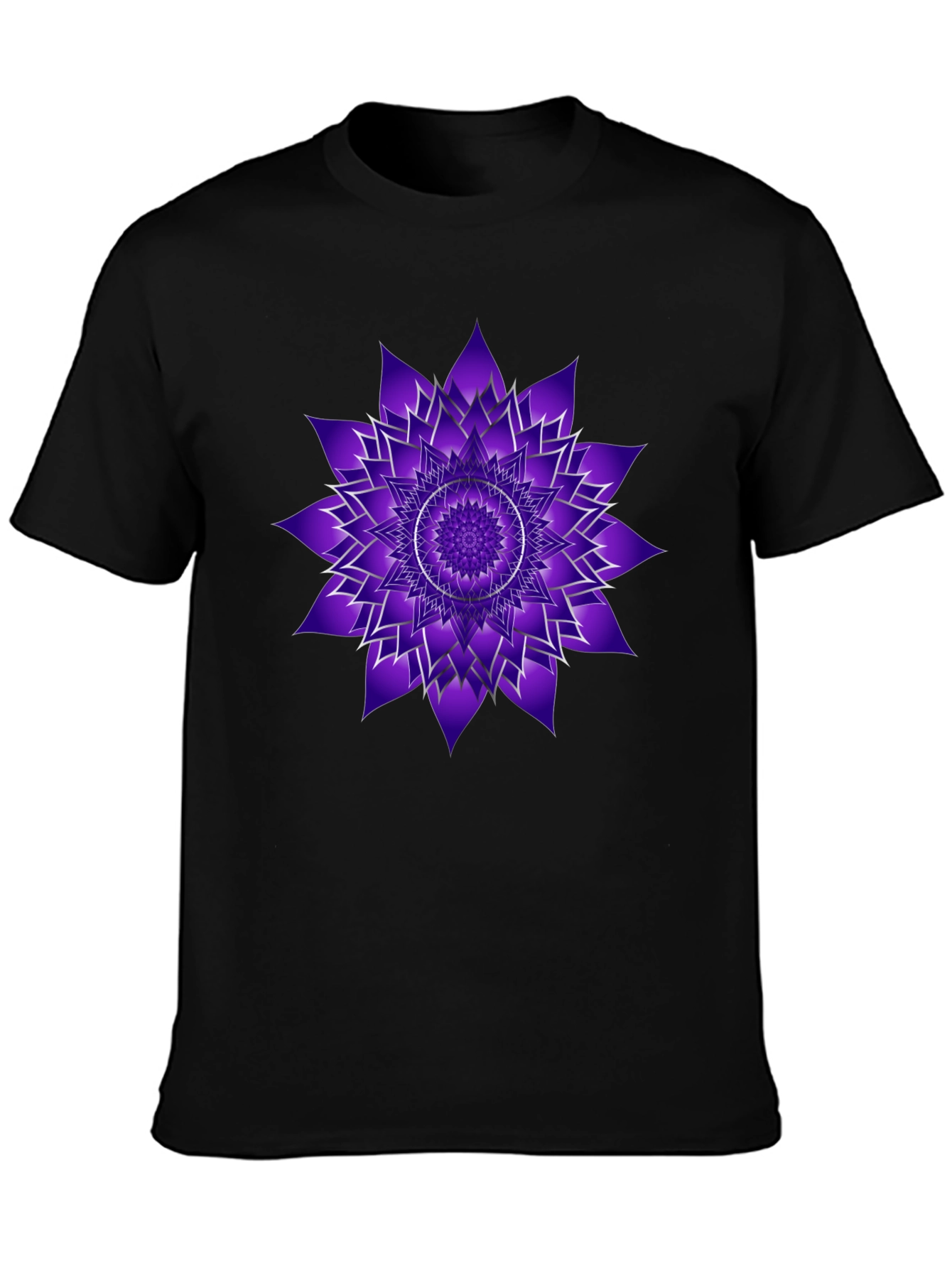 Black Crown Chakra Black T-Shirt - Spiritual Design view 3