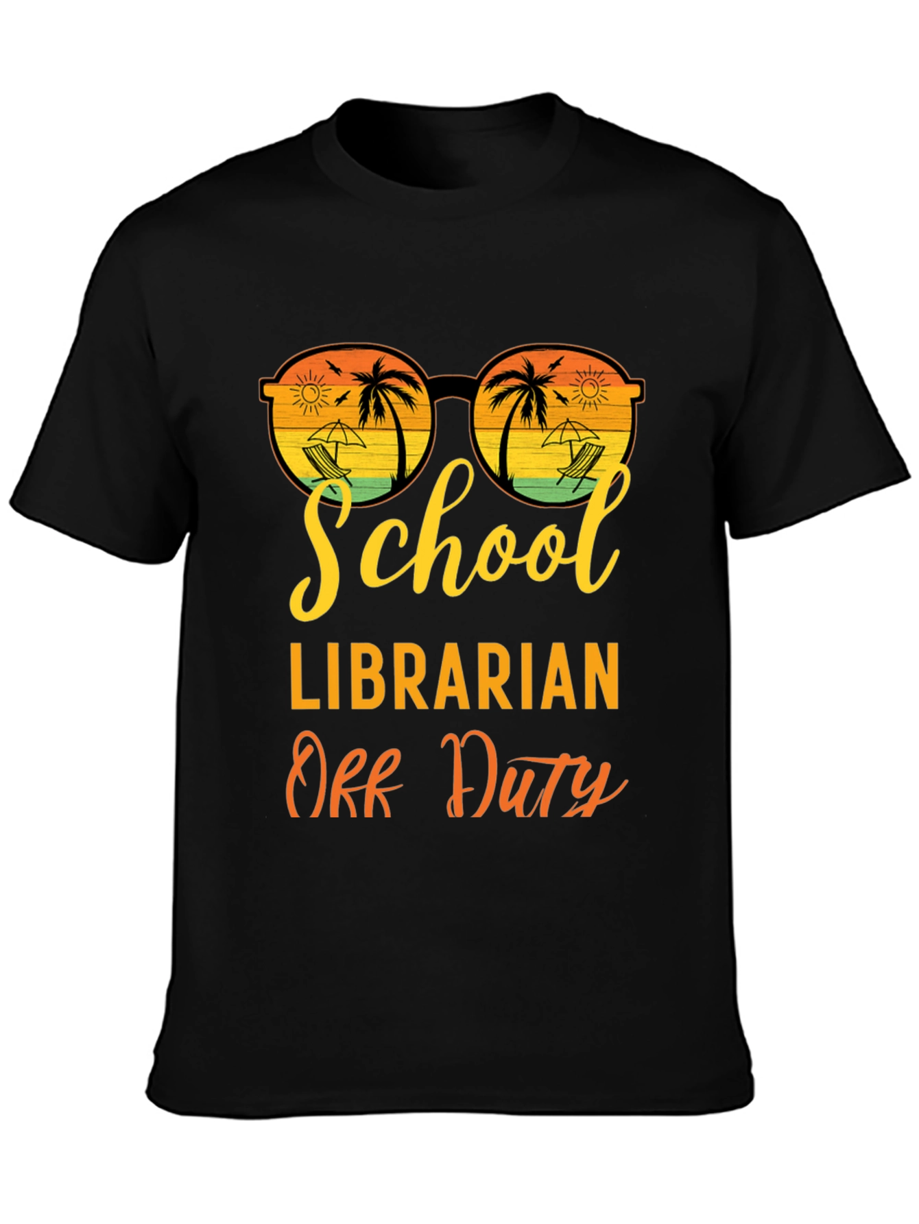 Black School Librarian Off Duty Graphic T-Shirt view 3