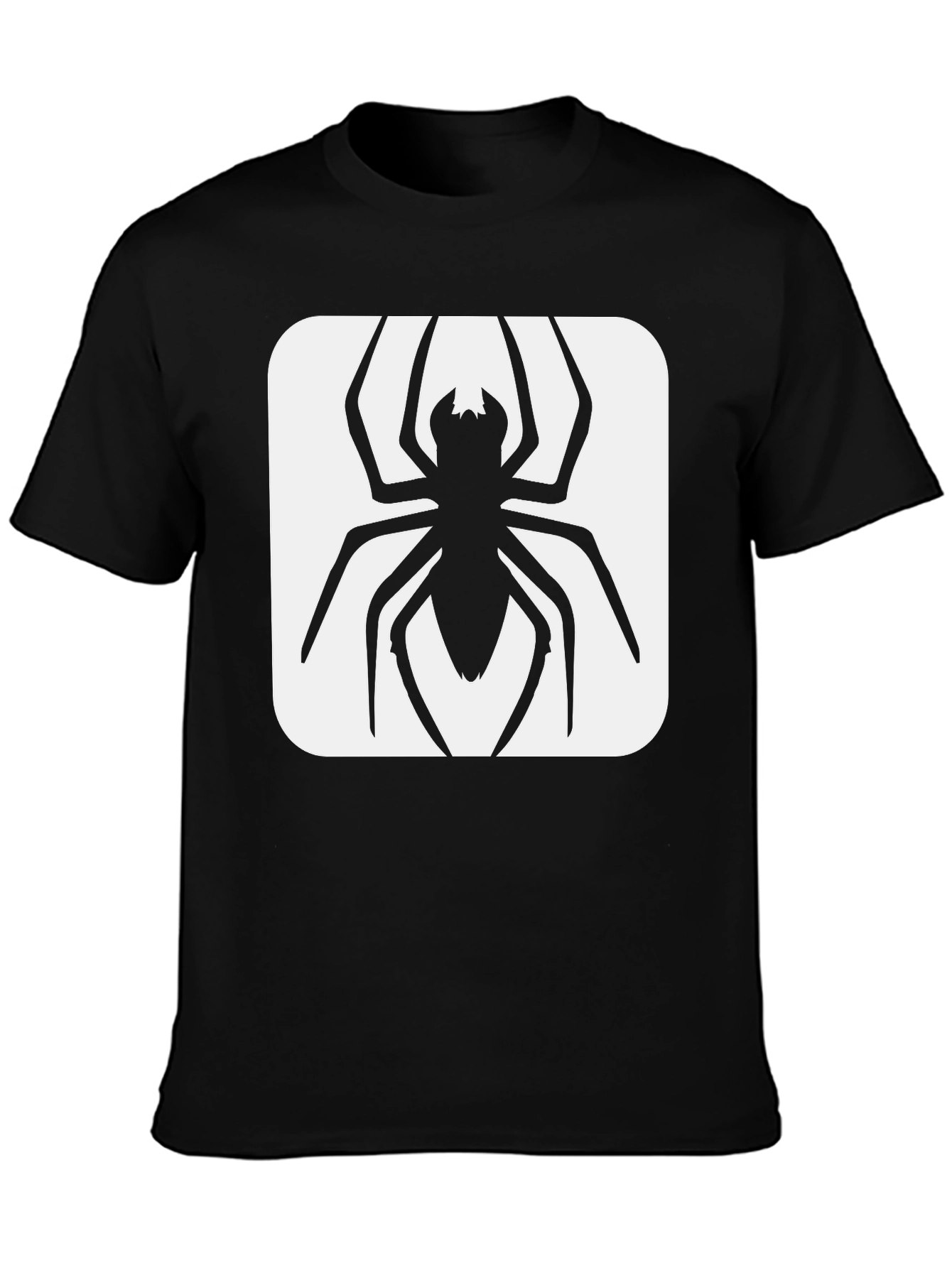 Black Spider Graphic Tee - Black Cotton Blend view 3