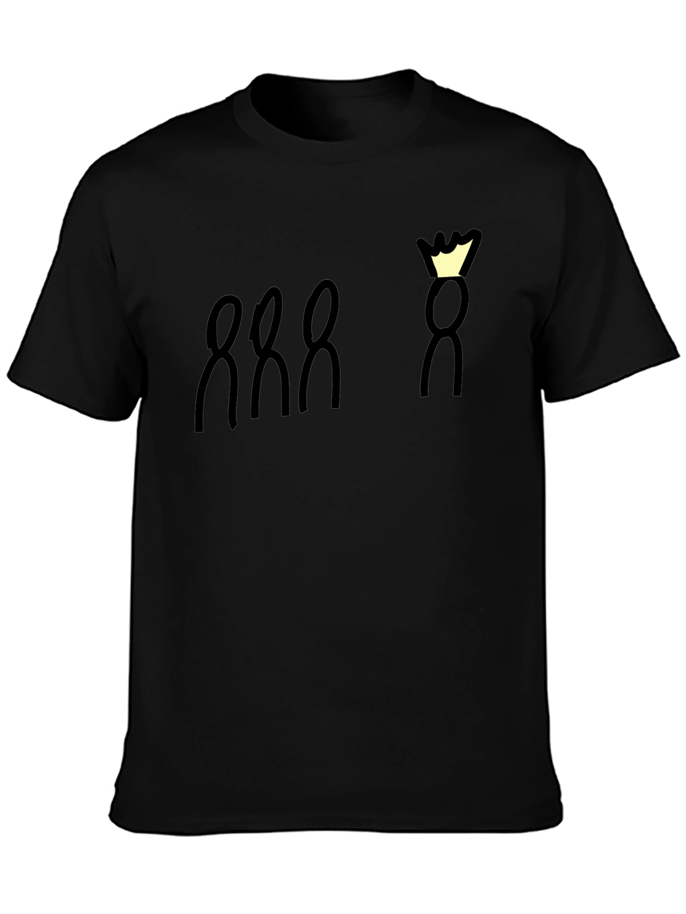 Black King and His Loyal Subjects Black Graphic Tee view 3