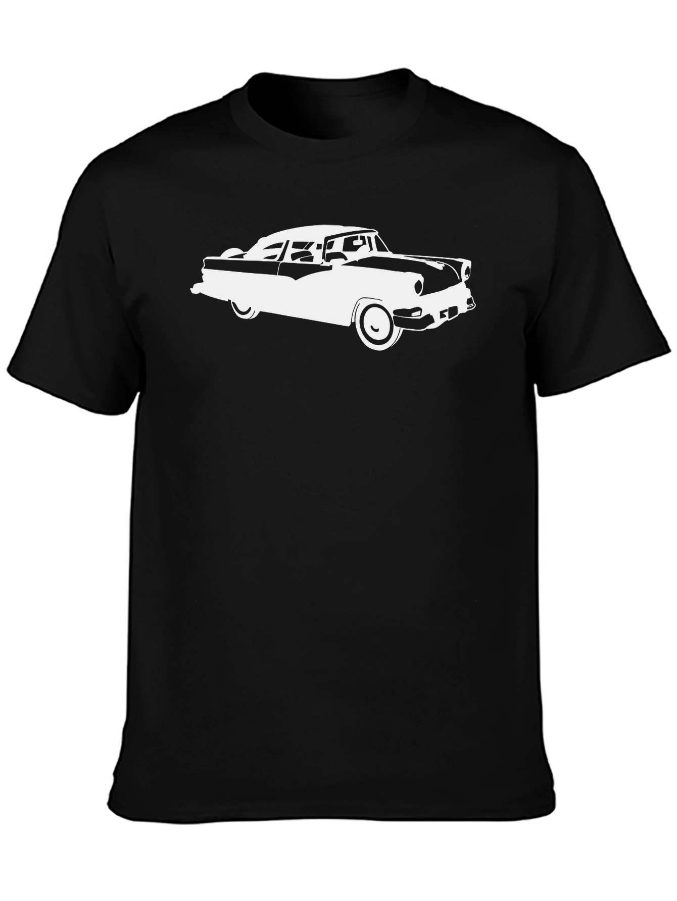 Black Classic Car Graphic Tee - Black Cotton view 3