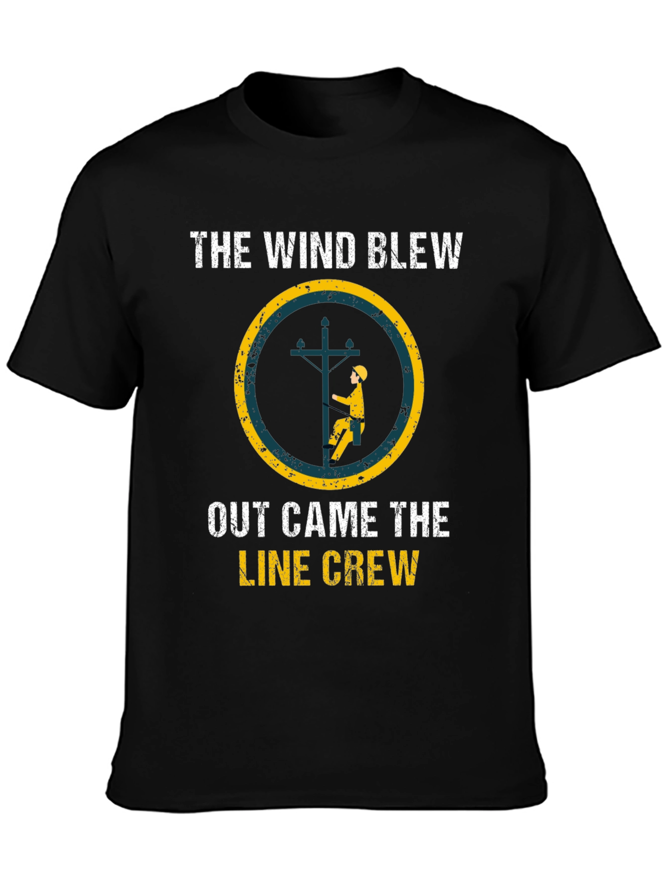Black The Wind Blew Line Crew Graphic T-Shirt view 3