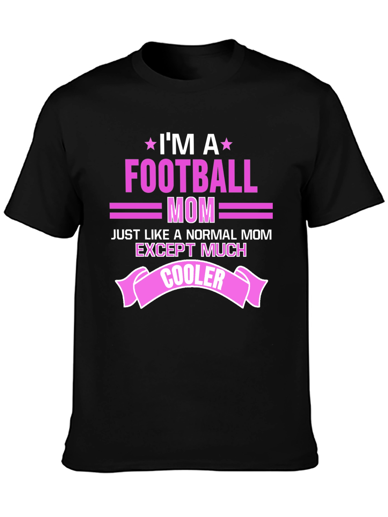Black Football Mom Graphic T-Shirt view 3