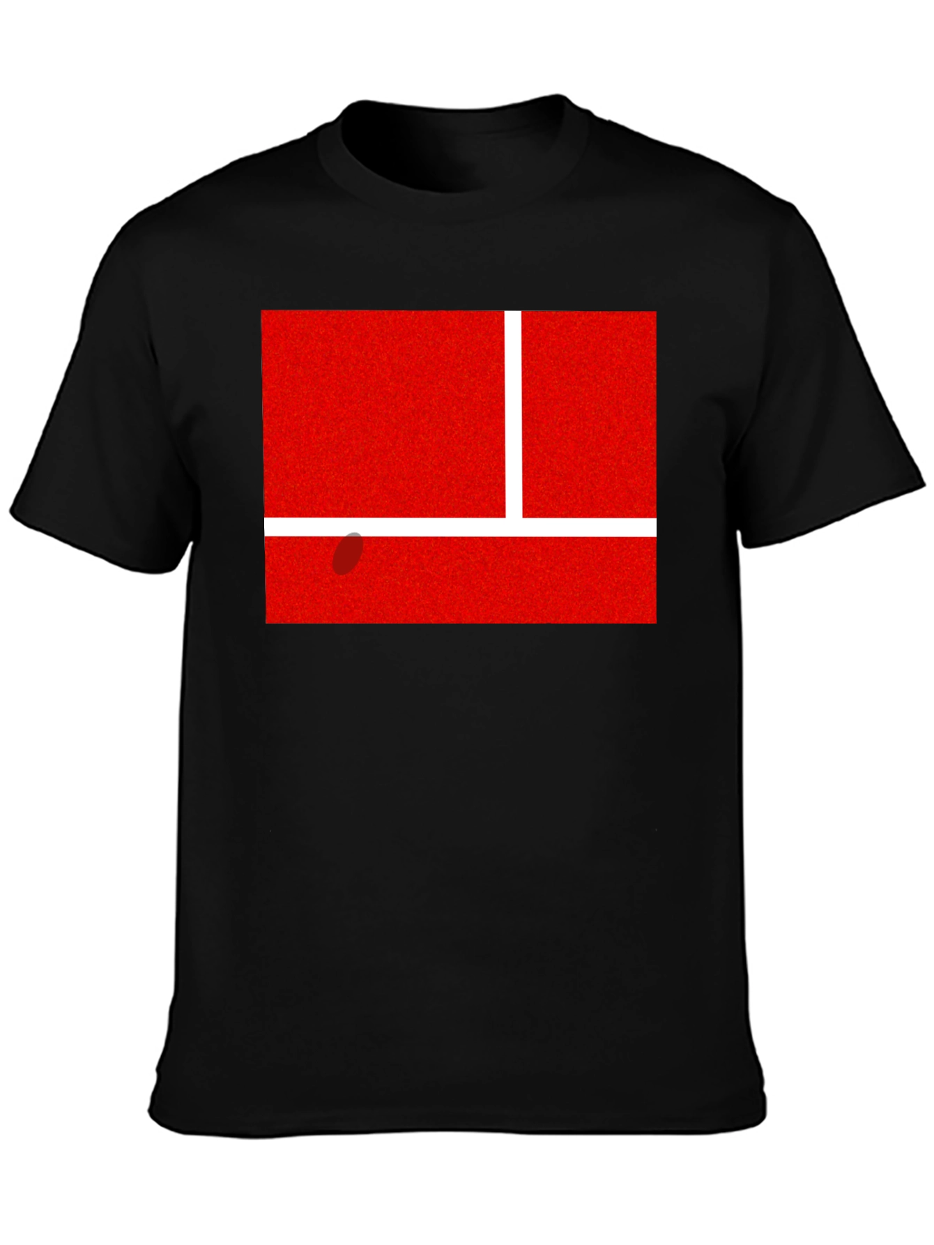 Black Tennis Court T-Shirt - Serve Up Style! view 3