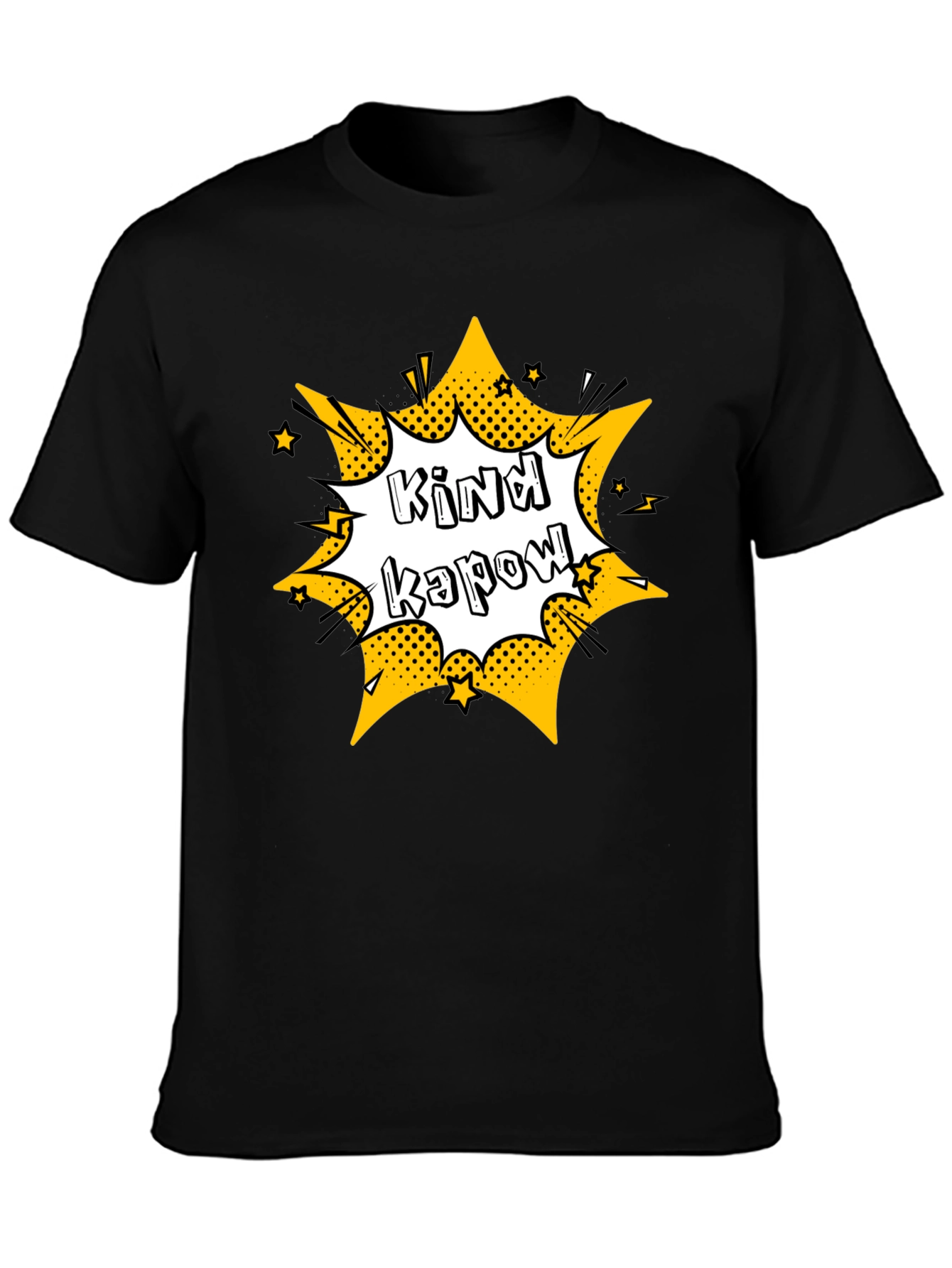 Black Kind Kapow Black Graphic Tee - Men's view 3