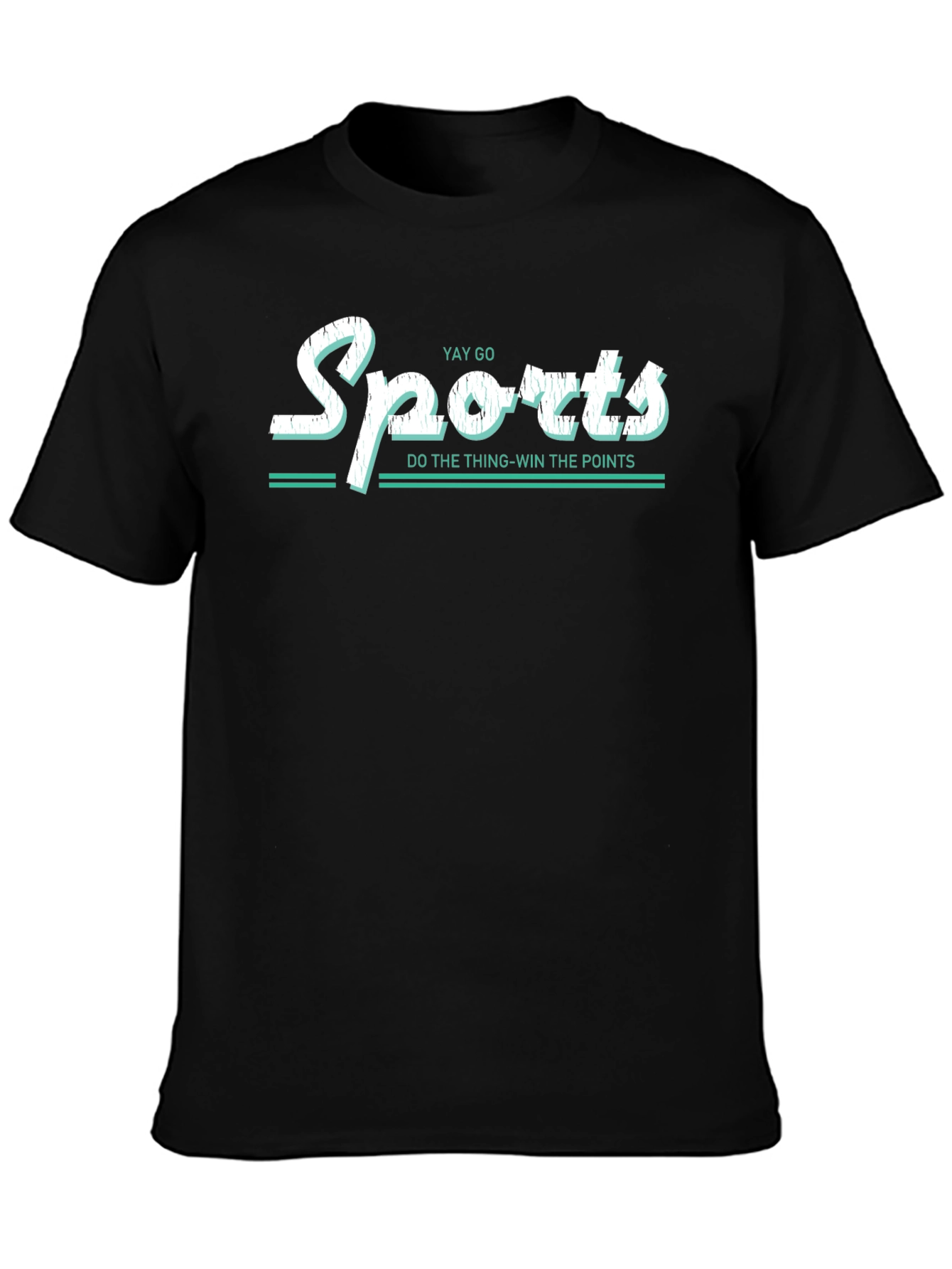 Black Yay Go Sports T-Shirt: Win the Points! view 3