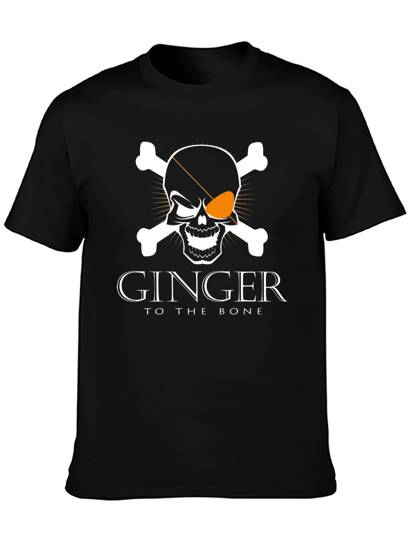 Black Ginger To The Bone T-Shirt Skull Crossbones view 3