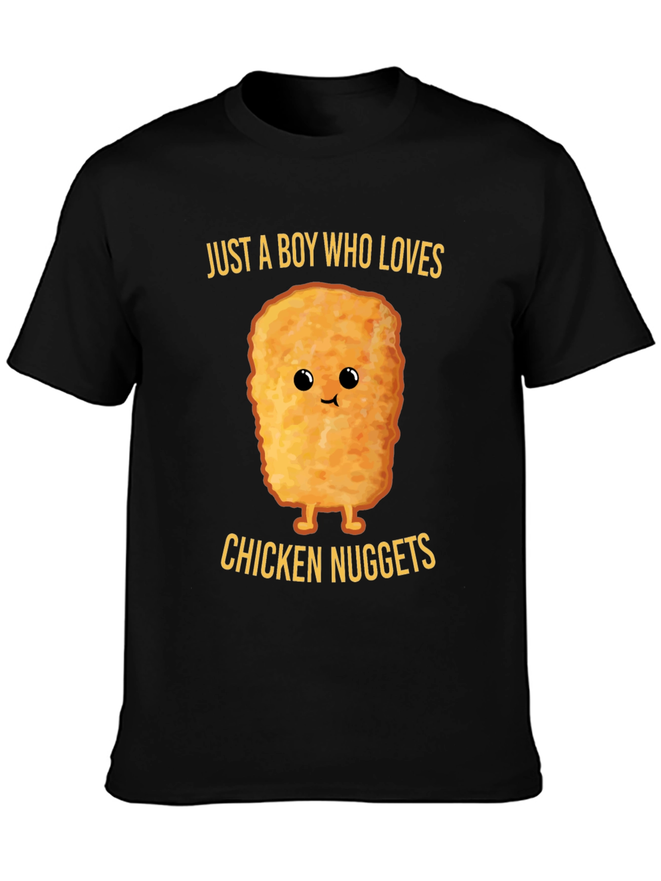 Black Chicken Nugget Lover T-Shirt view 3