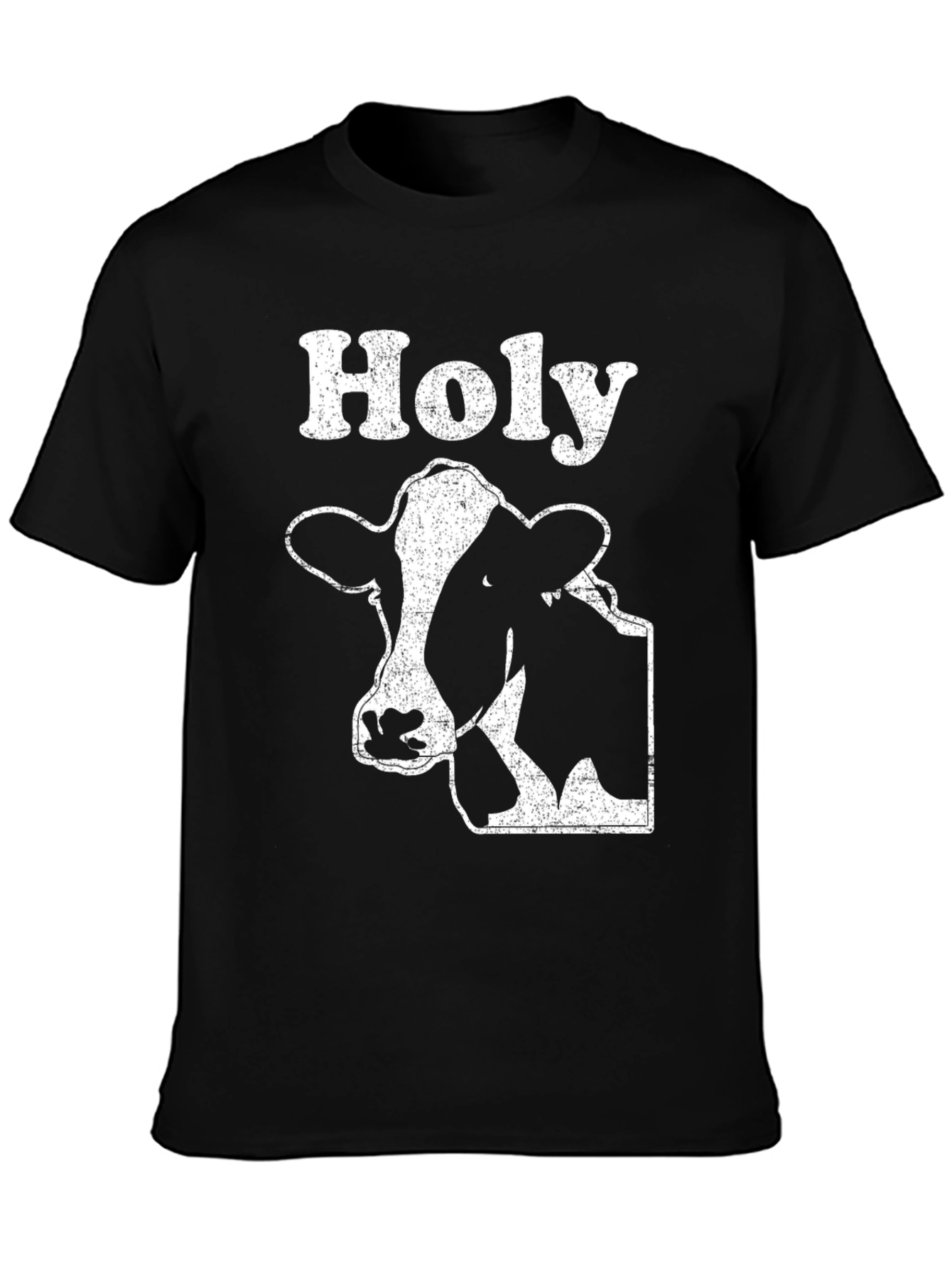 Black Holy Cow Graphic T-Shirt - Black view 3
