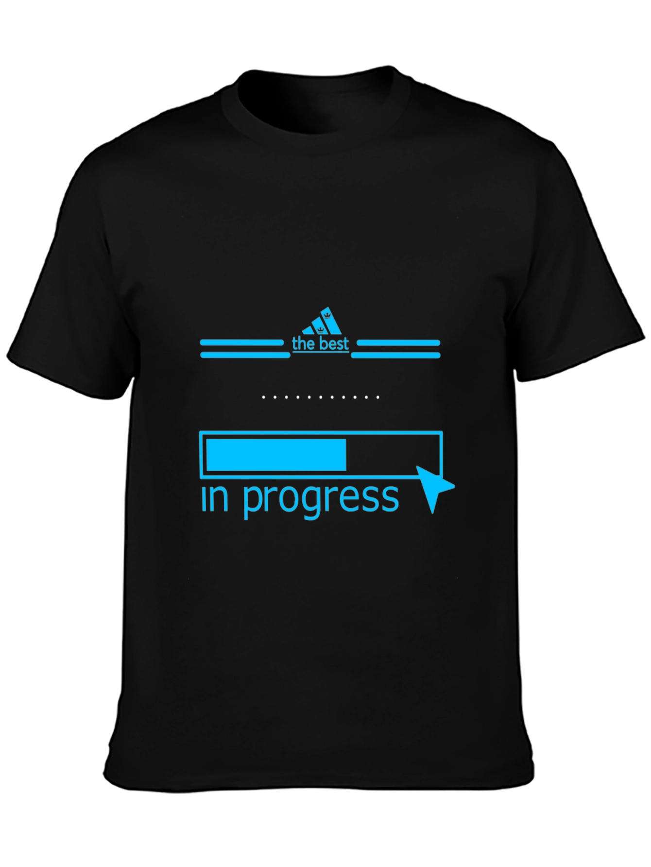 Black The Best In Progress Black Graphic T-Shirt view 3