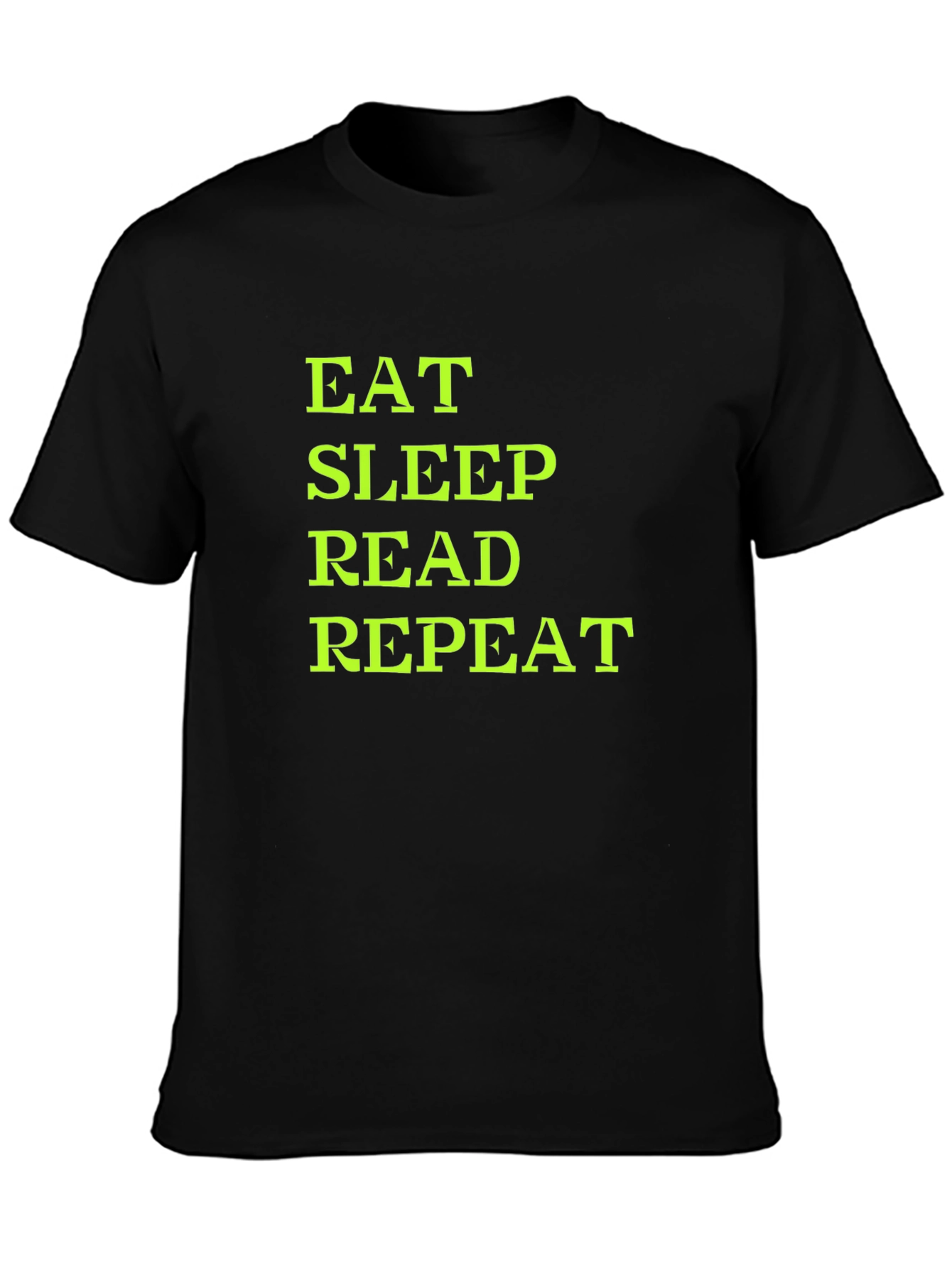 Black Eat Sleep Read Repeat T-Shirt - Black view 3