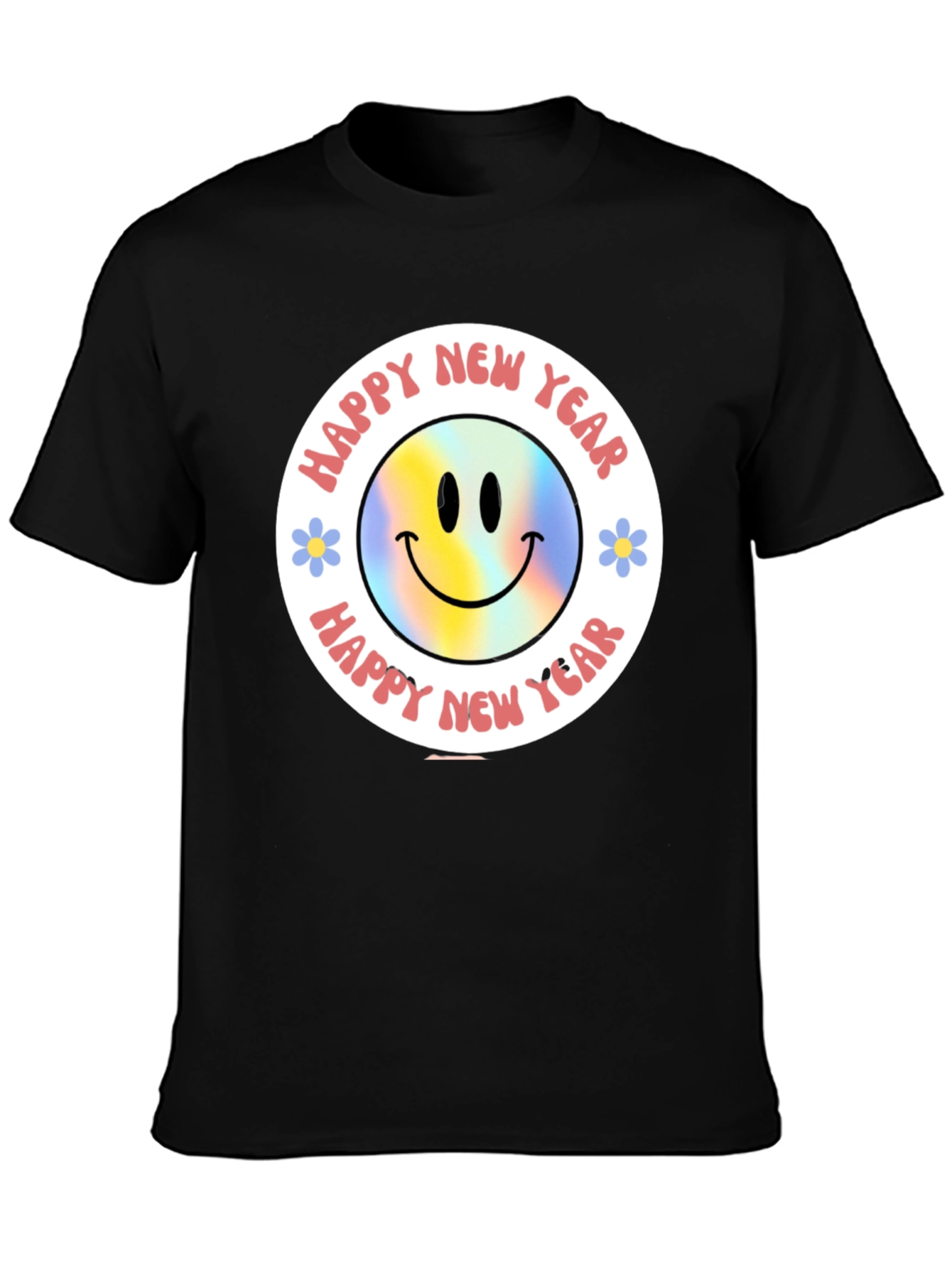 Black Happy New Year Graphic Tee view 3