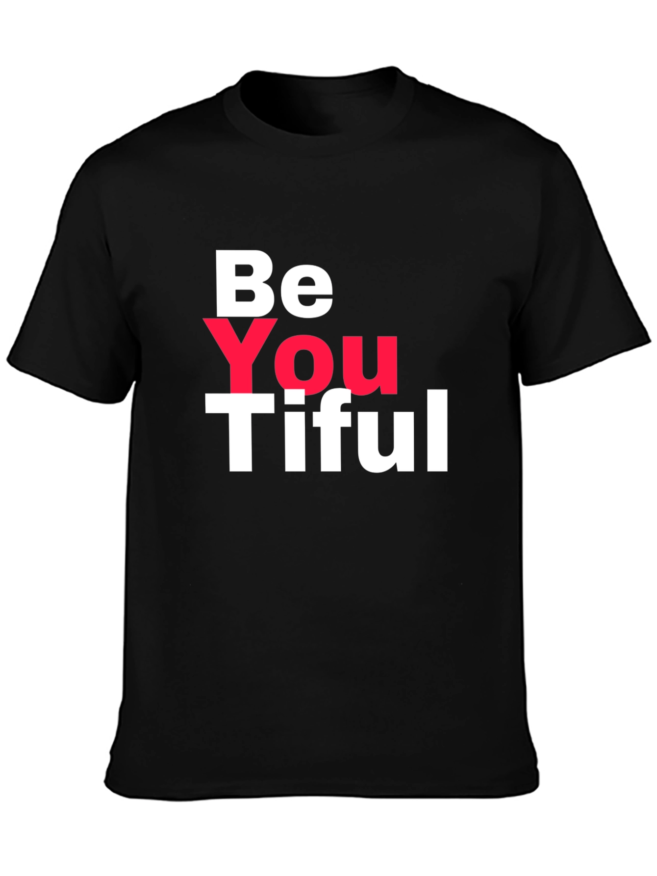 Black Be You Tiful Black T-Shirt view 3