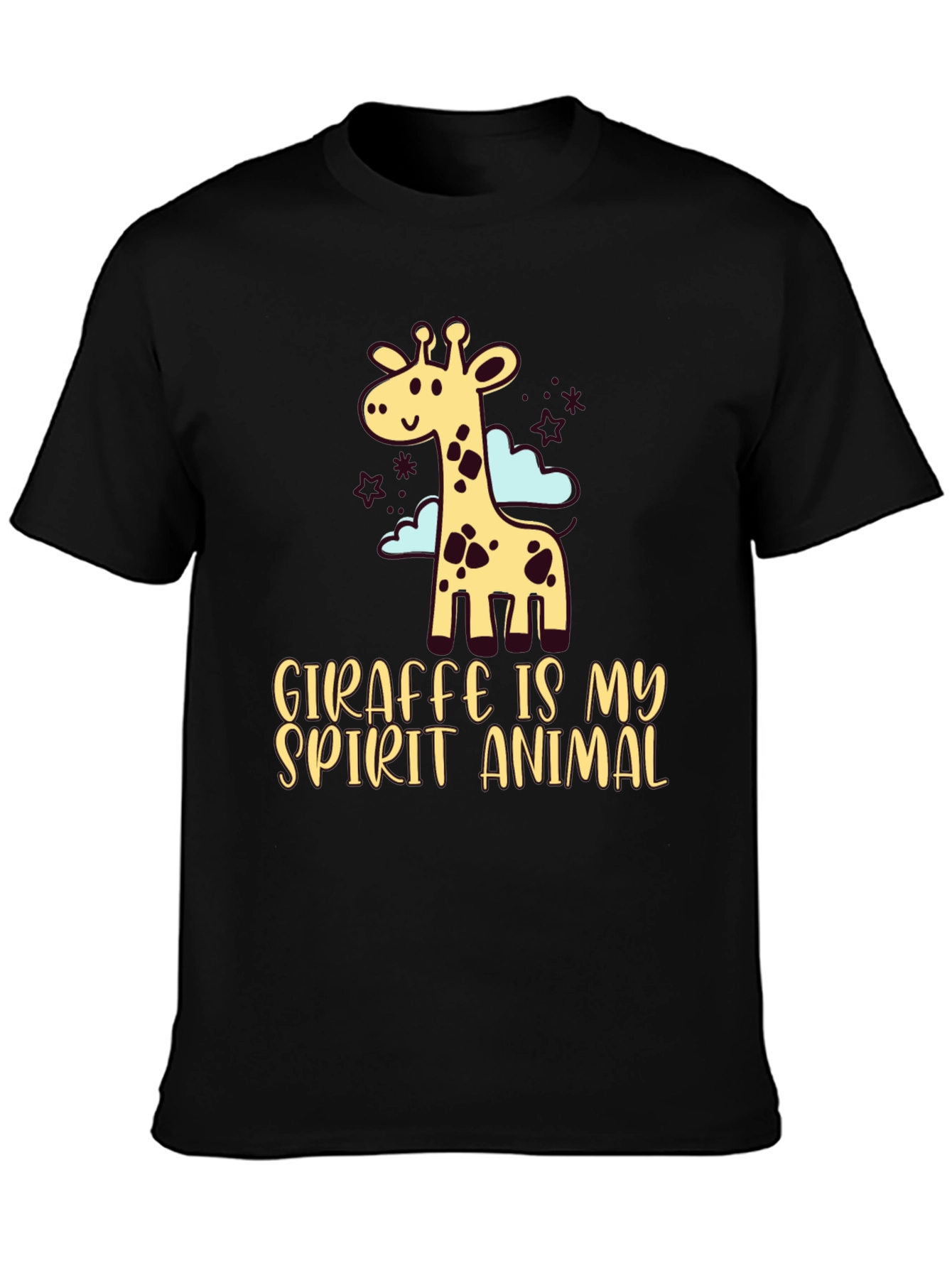 Black Giraffe Spirit Animal Graphic Tee - Unisex view 3
