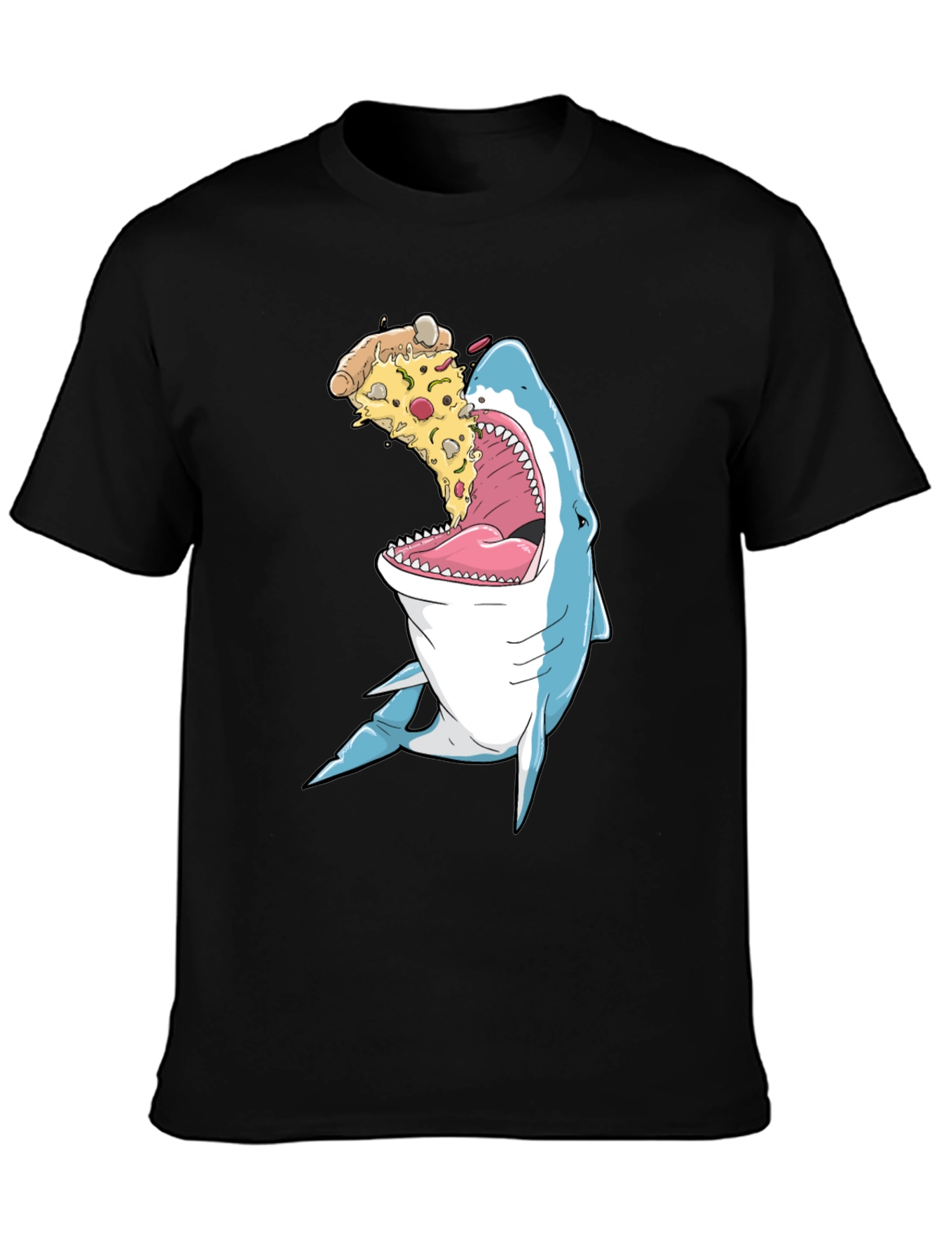 Black Shark Pizza T-Shirt view 3