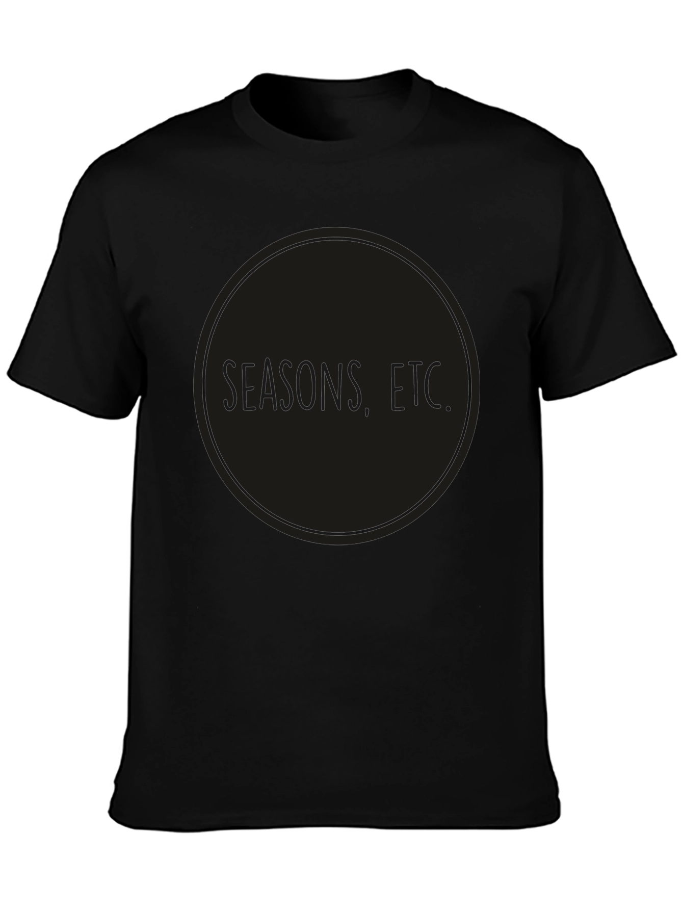 Black Seasons, Etc. Black Graphic Tee - Minimalist Style view 3