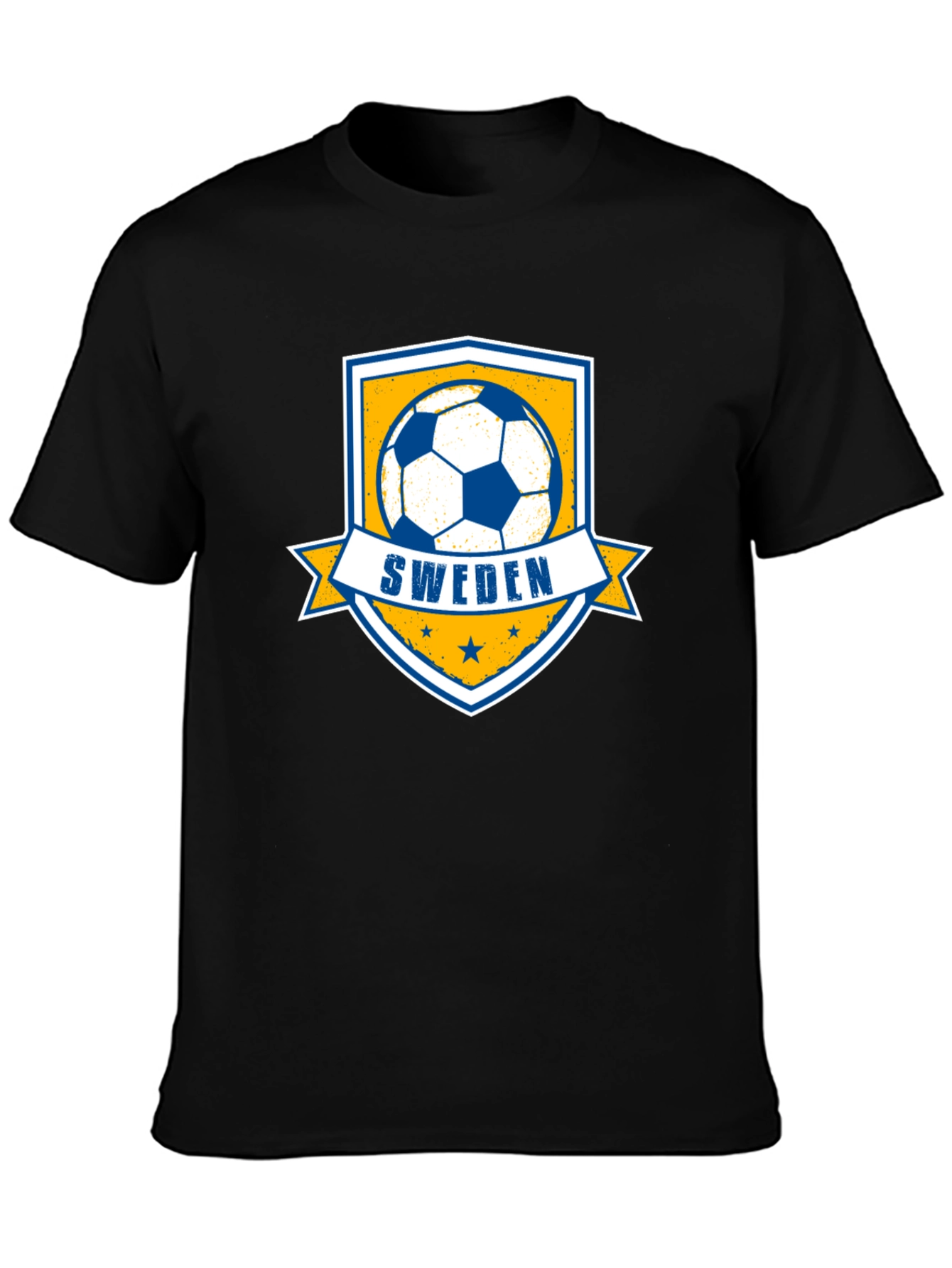 Sweden Soccer T-Shirt - Black Tee - 3