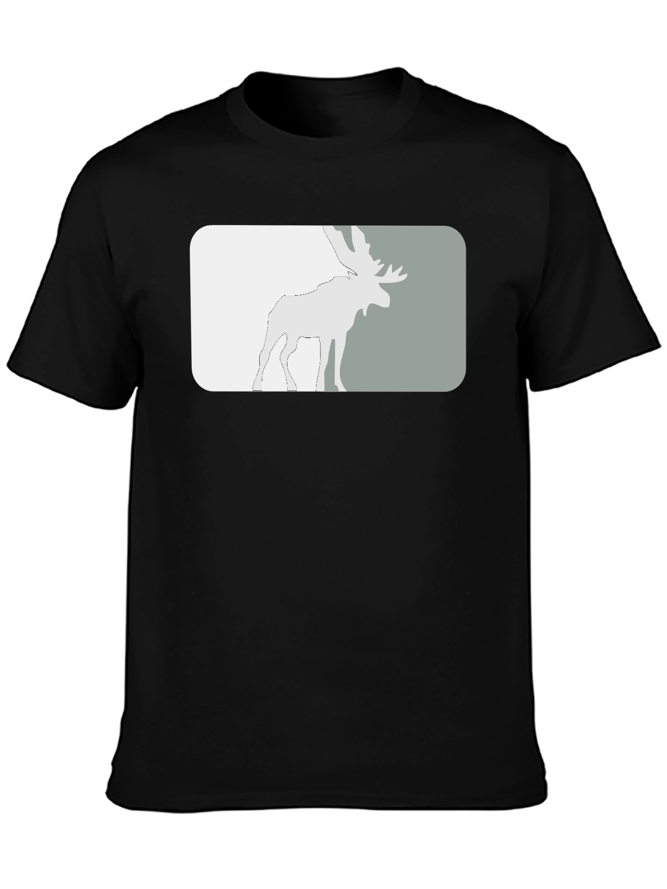 Black Moose Graphic Tee - Stylish Black T-Shirt view 3