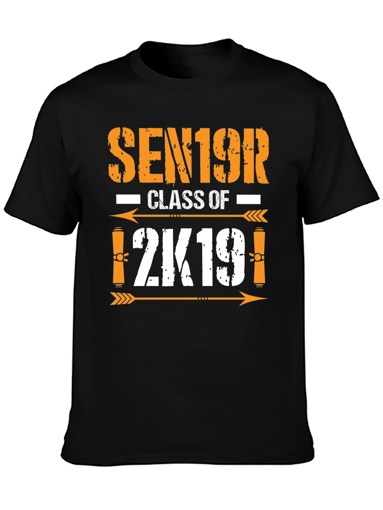 Black Senior Class of 2K19 T-Shirt view 3