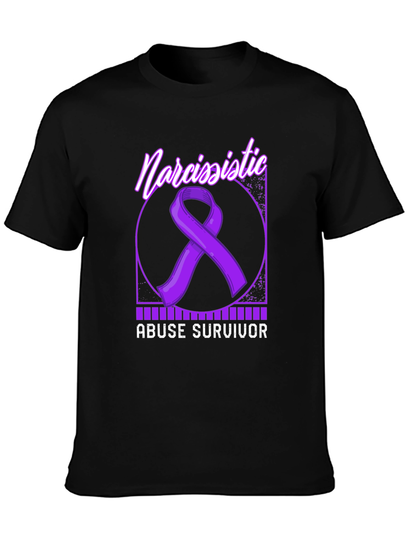 Black Narcissistic Abuse Survivor Awareness T-Shirt view 3