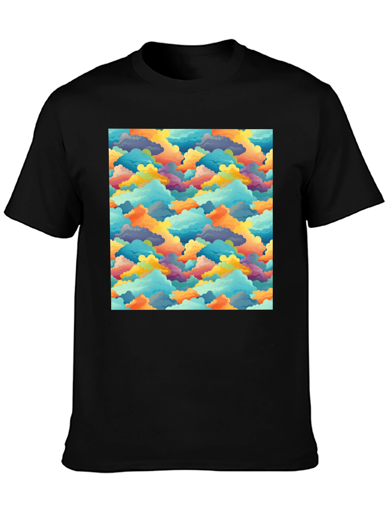 Black Cloudscape Pattern Tee view 3