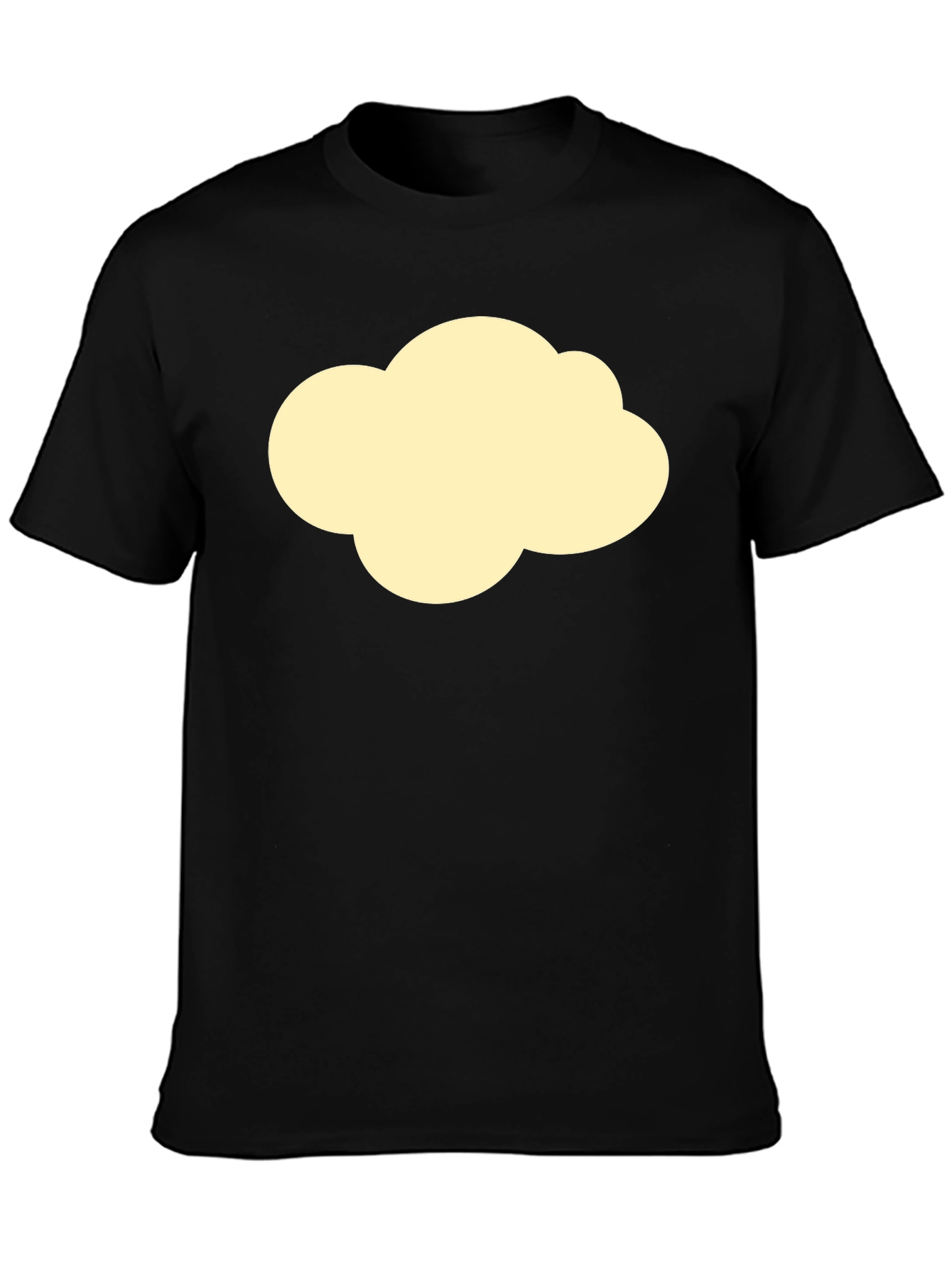Black Cloud Graphic Tee - Black Cotton Casual T-Shirt view 3
