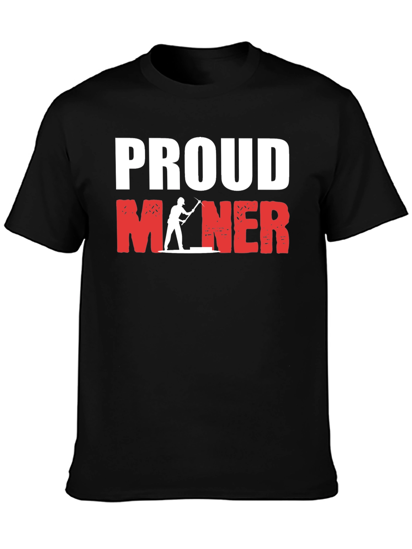Black Proud Miner Graphic T-Shirt - Black view 3