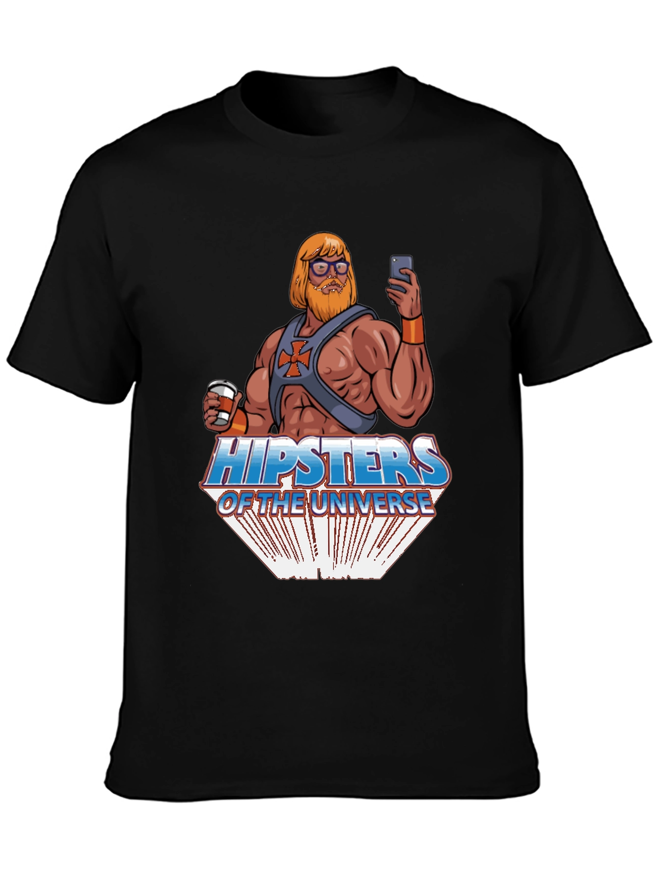 Black Hipsters of the Universe Graphic Tee view 3