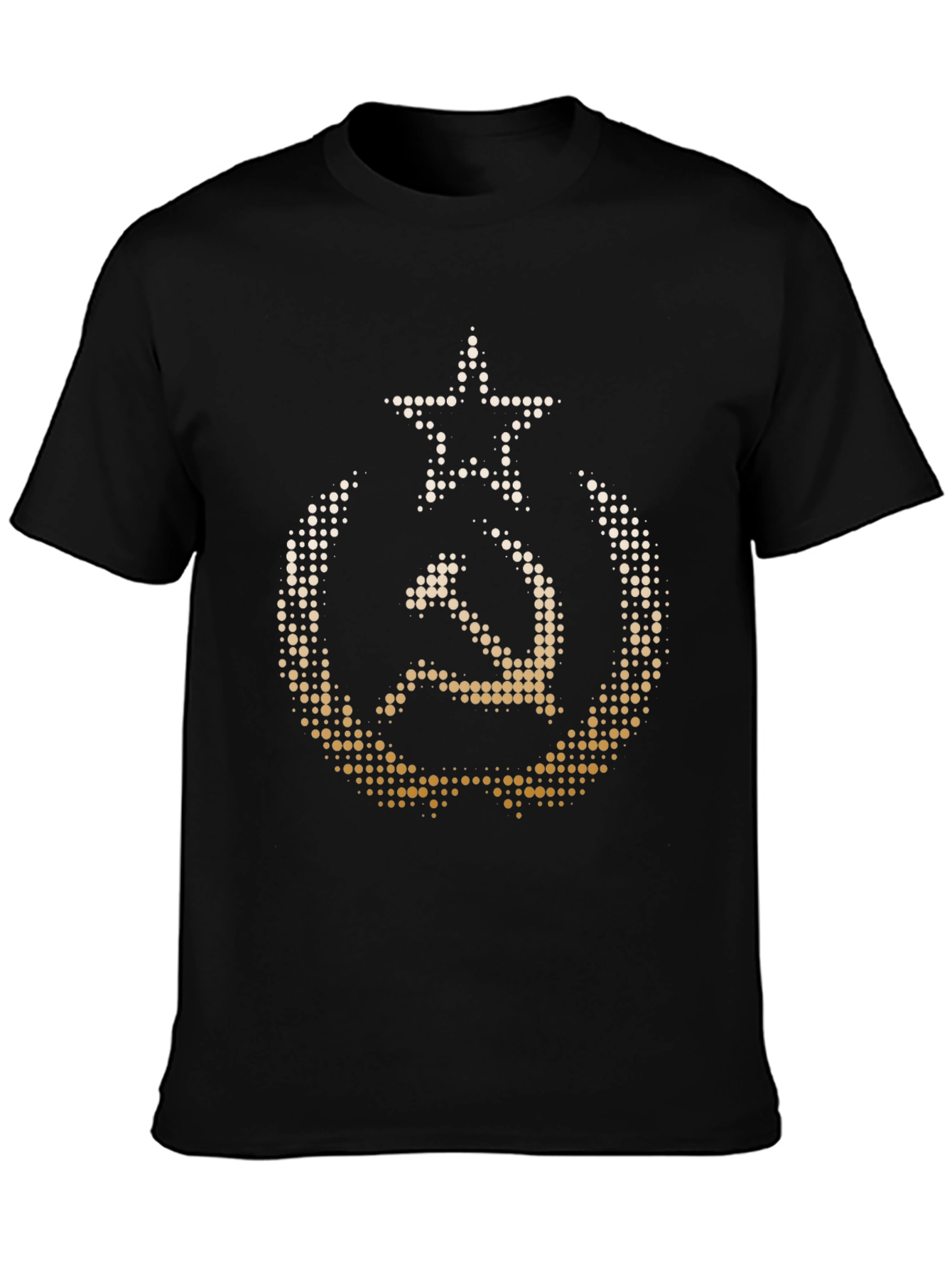 Black Hammer & Sickle Star T-Shirt - Soviet Union Retro Tee view 3