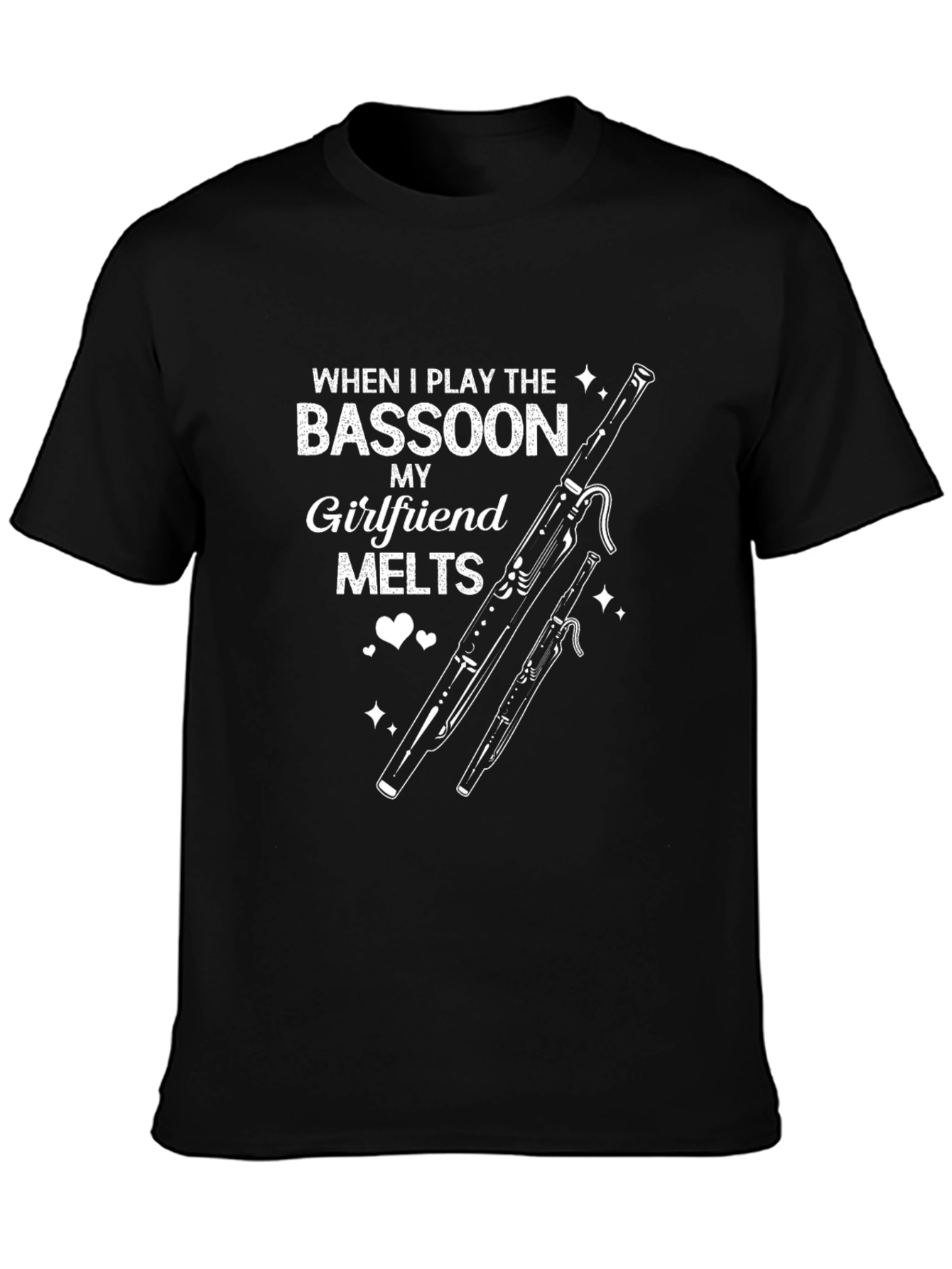 Black Bassoon Player Girlfriend Melts T-Shirt view 3