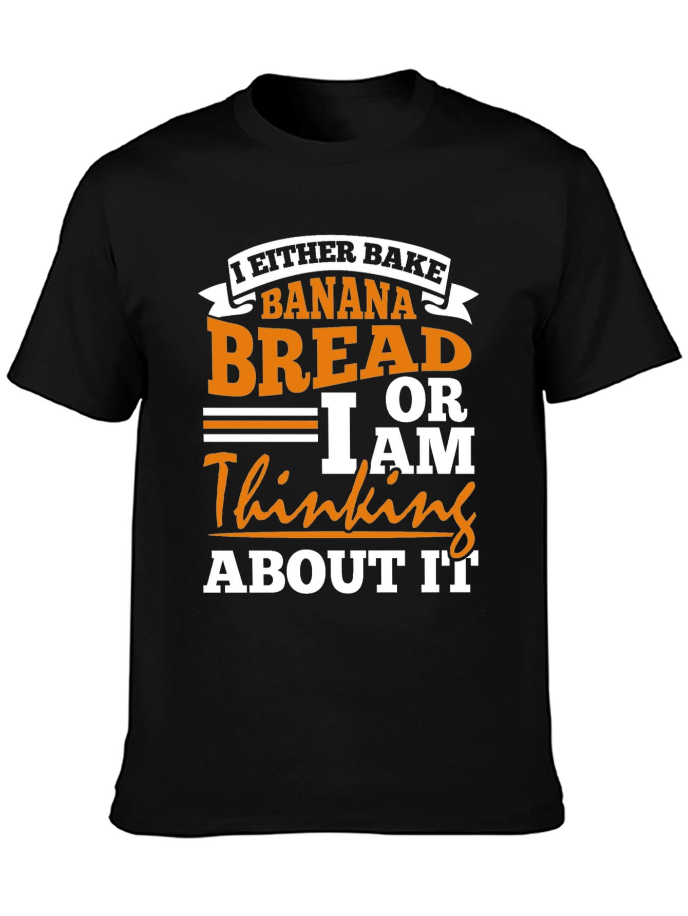 Black Banana Bread Baker T-Shirt, Funny Baking Tee view 3