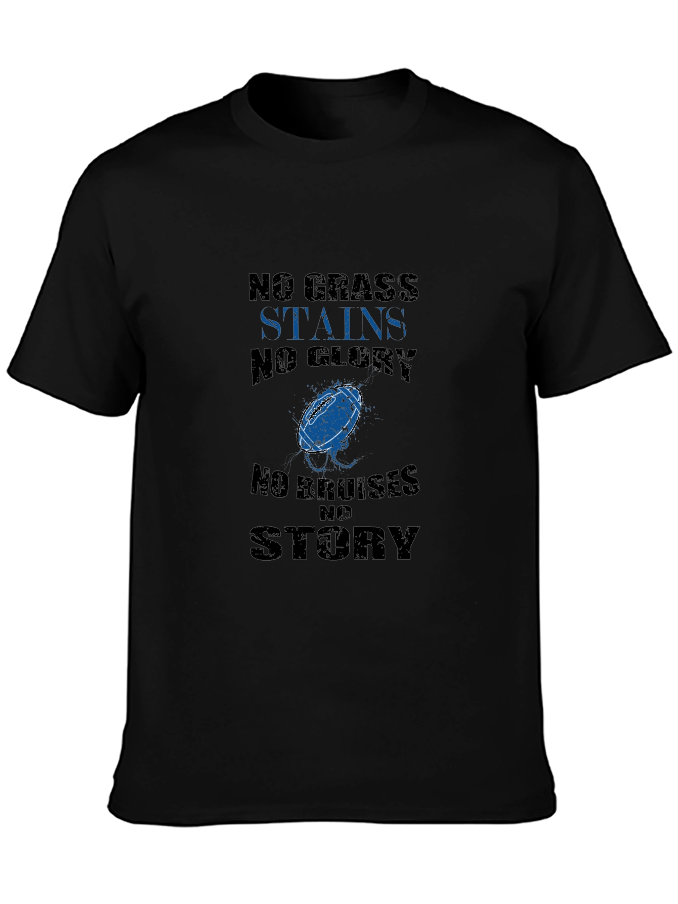Black No Grass Stains No Glory T-Shirt view 3
